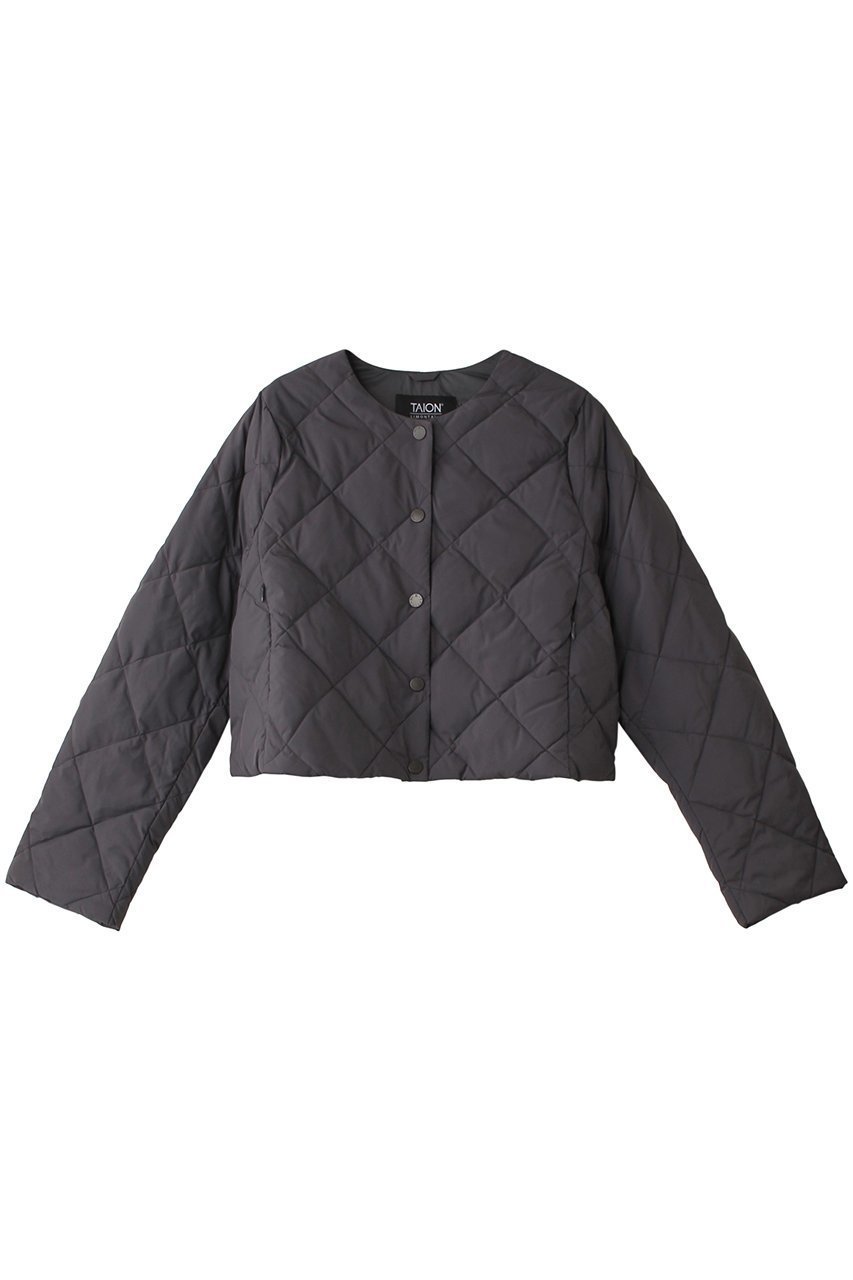 【ランバン オン ブルー/LANVIN en Bleu】の【LANVIN en Bleu × TAION × LIMONTA EAST】ジャケット インテリア・キッズ・メンズ・レディースファッション・服の通販 founy(ファニー) 　ファッション　Fashion　レディースファッション　Fashion for Women　アウター　Coat / Outerwear Collection　レディースジャケット・軽アウター　Jackets　シンプル　Simple, Minimal　ジャケット　Jacket, Outerwear　ダウン　Down, Puffer　トレンド　Trend, Trending Now　チャコールグレー|ID: prp329100004074511 ipo3291000000035720985