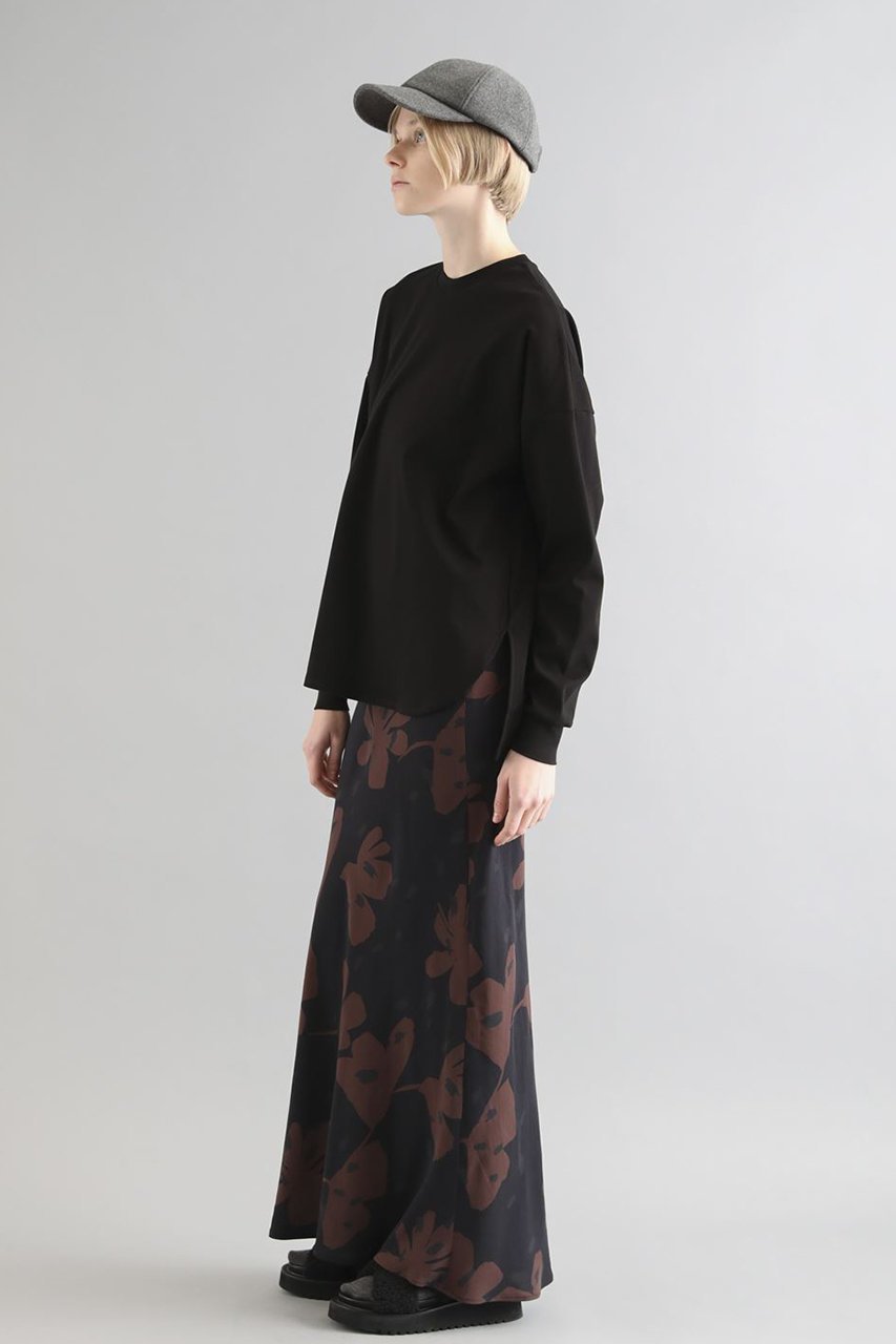 【サクラ/SACRA】のプレミアムコットンロングスリーブカットソー 人気、トレンドファッション・服の通販 founy(ファニー) 　ファッション　Fashion　レディースファッション　WOMEN　トップス・カットソー　Tops/Tshirt　シャツ/ブラウス　Shirts/Blouses　ロング / Tシャツ　T-Shirts　カットソー　Cut and Sewn　カットソー　Cut And Sew　シンプル　Simple　スリーブ　Sleeve　ヘムライン　Hemline　ラウンド　Round　ロング　Long　エレガント 上品　Elegant　定番　Standard　other-7|ID: prp329100004074525 ipo3291000000031420144