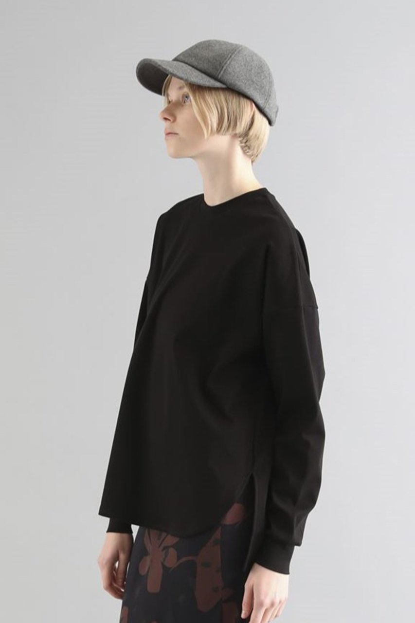 【サクラ/SACRA】のプレミアムコットンロングスリーブカットソー 人気、トレンドファッション・服の通販 founy(ファニー) 　ファッション　Fashion　レディースファッション　WOMEN　トップス・カットソー　Tops/Tshirt　シャツ/ブラウス　Shirts/Blouses　ロング / Tシャツ　T-Shirts　カットソー　Cut and Sewn　カットソー　Cut And Sew　シンプル　Simple　スリーブ　Sleeve　ヘムライン　Hemline　ラウンド　Round　ロング　Long　エレガント 上品　Elegant　定番　Standard　other-8|ID: prp329100004074525 ipo3291000000031420148