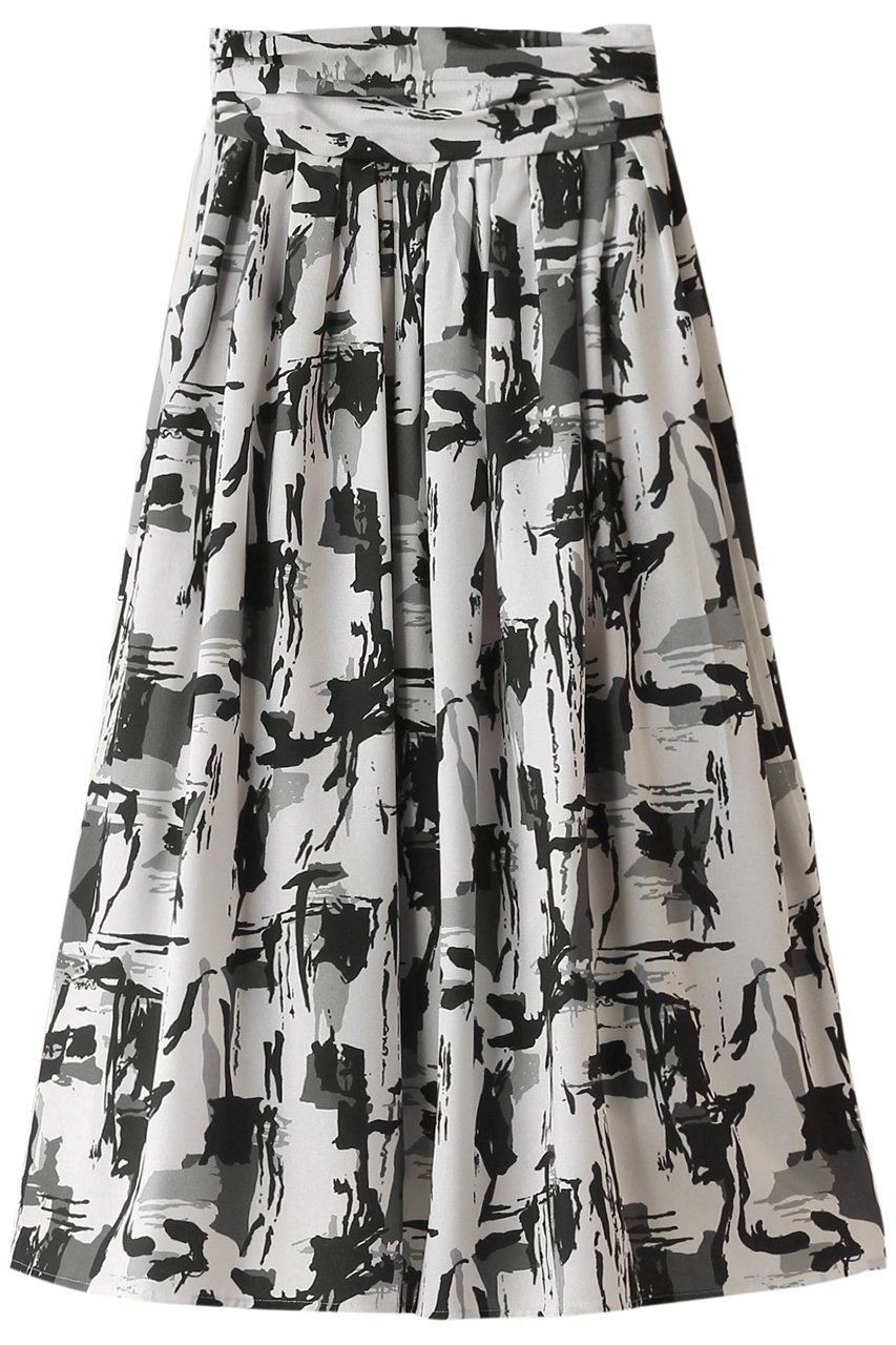 【レリル/lelill】の幾何学ペイントフレアーSK 人気、トレンドファッション・服の通販 founy(ファニー) 　ファッション　Fashion　レディースファッション　Fashion for Women　スカート　Skirts　エレガント 上品　Elegant　シンプル　Simple, Minimal　フォーマル　Formal, Dressy　フレア　Flare, Flared　プリント　Print, Printed Pattern　モノトーン　Monotone, Black and White　 other-1|ID: prp329100004074543 ipo3291000000035693835