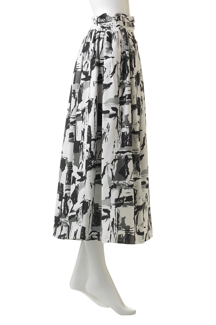 【レリル/lelill】の幾何学ペイントフレアーSK 人気、トレンドファッション・服の通販 founy(ファニー) 　ファッション　Fashion　レディースファッション　Fashion for Women　スカート　Skirts　エレガント 上品　Elegant　シンプル　Simple, Minimal　フォーマル　Formal, Dressy　フレア　Flare, Flared　プリント　Print, Printed Pattern　モノトーン　Monotone, Black and White　other-3|ID: prp329100004074543 ipo3291000000035693838