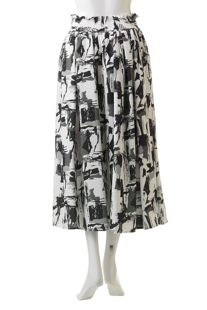 【レリル/lelill】の幾何学ペイントフレアーSK 人気、トレンドファッション・服の通販 founy(ファニー) 　ファッション　Fashion　レディースファッション　Fashion for Women　スカート　Skirts　エレガント 上品　Elegant　シンプル　Simple, Minimal　フォーマル　Formal, Dressy　フレア　Flare, Flared　プリント　Print, Printed Pattern　モノトーン　Monotone, Black and White　other-4|ID: prp329100004074543 ipo3291000000035693839