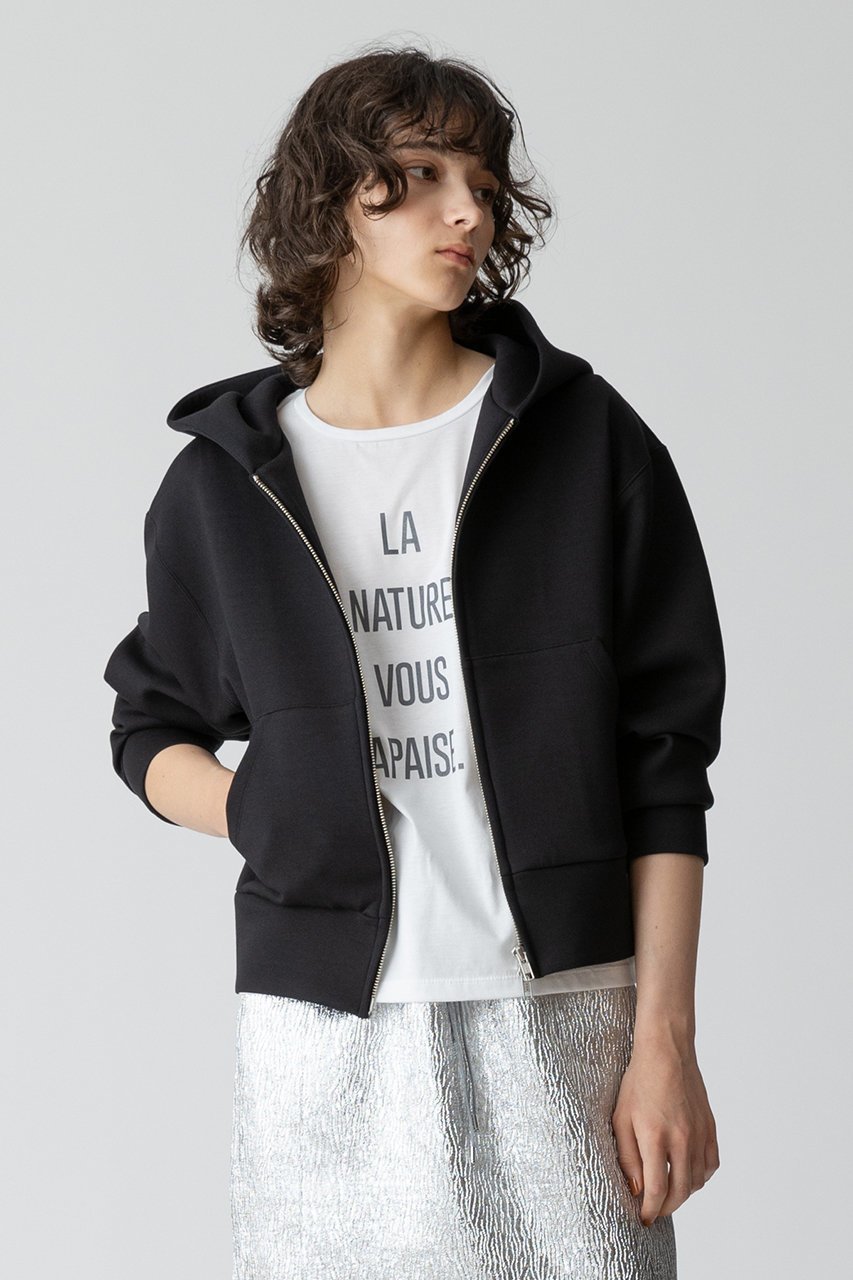 【アルアバイル/allureville】のエアクッションフーディー 人気、トレンドファッション・服の通販 founy(ファニー) 　ファッション　Fashion　レディースファッション　Fashion for Women　トップス・カットソー　Cut & Sew Tops　シャツ・ブラウス・オフィスカジュアル　Elegant Blouses & Button-Ups　レディースパーカー・カジュアルフーディー　Casual Hoodies & Sweatshirts　ロングTシャツ・Tシャツ　Longline T-Shirts & Tees　スウェット・クルーネックトップス　Sweatshirts & Crewnecks / Relaxed Fit Sweat Tops　カットソー・ベーシックTシャツ　Cut-and-Sewn Tops / Stretch Tees & Basics　クッション　Cushion, Throw Pillow　クラシック　Classic, Timeless Style　ジップ　Zip, Zipper　フェイス　Face, Facial Design　ポケット　Pocket, Pocket Detail　other-3|ID: prp329100004074545 ipo3291000000032895340