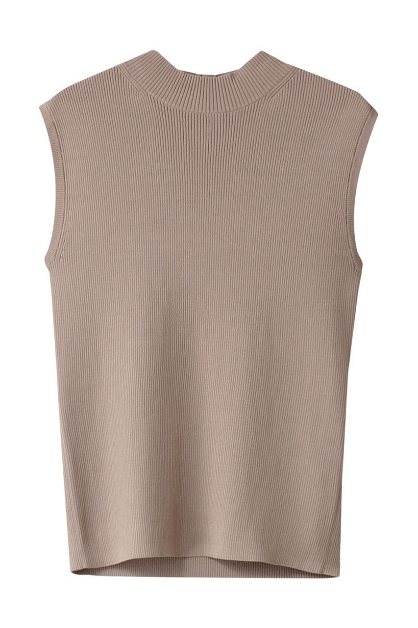 【アルアバイル/allureville】のバック釦ディティールPO A インテリア・キッズ・メンズ・レディースファッション・服の通販 founy(ファニー) ファッション Fashion レディースファッション Fashion for Women トップス・カットソー Cut & Sew Tops ニット Knit Tops & Sweaters カジュアルプルオーバー・ニットトップス Pullovers & Knit Tops / Casual Pullovers シンプル Simple, Minimal ノースリーブ Sleeveless, No-Sleeve グレージュ|ID: prp329100004074548 ipo3291000000036565599