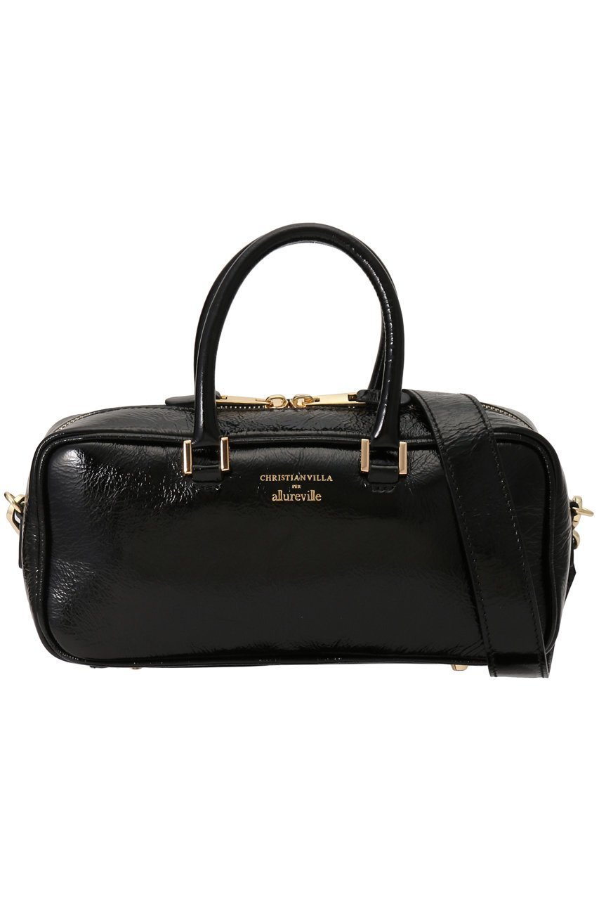 【アルアバイル/allureville】の【CHRISTIAN VILLA per allureville】ホリゾンタルボストンバッグ 人気、トレンドファッション・服の通販 founy(ファニー) 　ファッション　Fashion　レディースファッション　Fashion for Women　バッグ　Bags　エナメル　Patent Leather　ショルダー　Shoulder, Shoulder Strap　ダブル　Double, Double-Breasted　ボストンバッグ　Boston Bag, Retro Bag　人気　Popular, Best Seller　傘　Umbrella, Parasol　 other-1|ID: prp329100004074587 ipo3291000000036927573