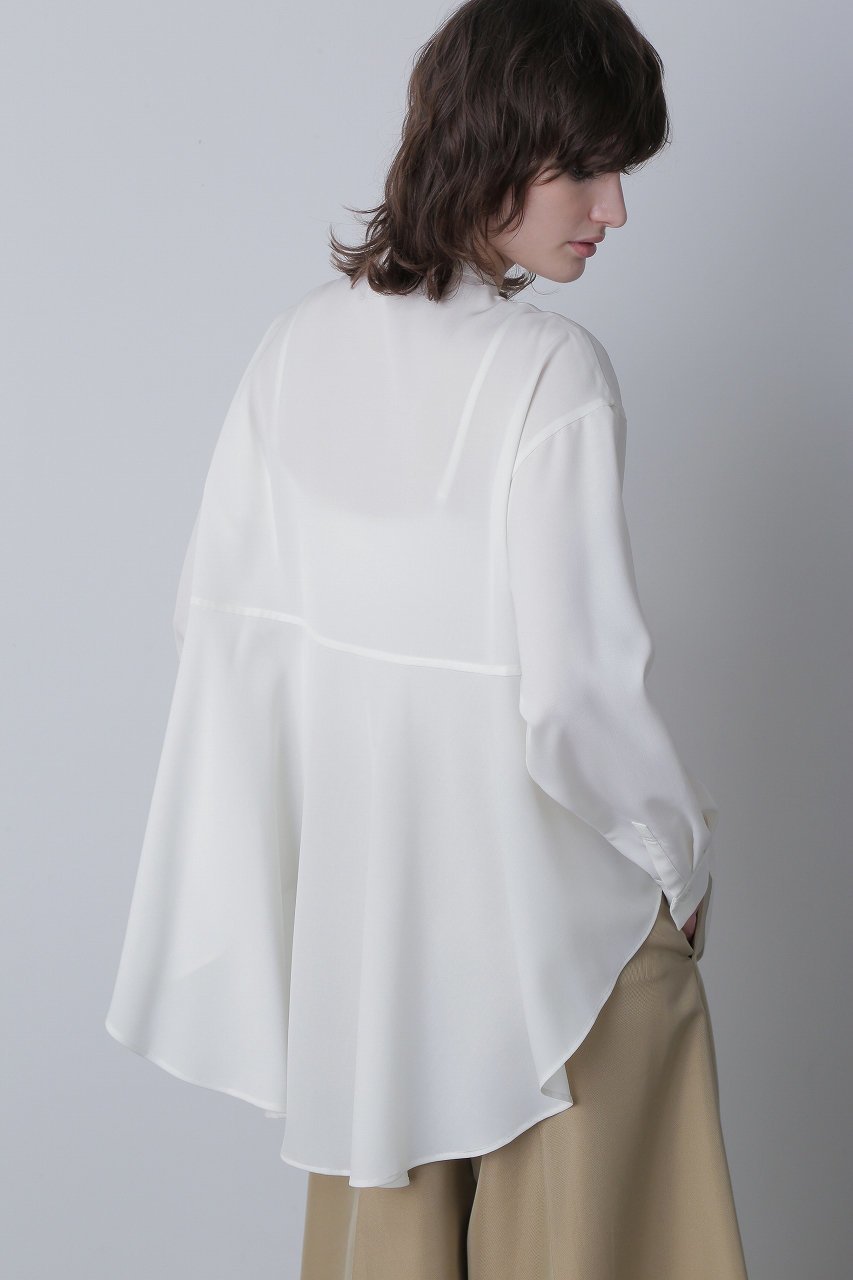 【ヒューエルミュージアム/hueLe Museum】の【hLM】ポリヴィスコースツイルブラウス 人気、トレンドファッション・服の通販 founy(ファニー) ファッション Fashion レディースファッション Fashion for Women トップス・カットソー Cut & Sew Tops シャツ・ブラウス・オフィスカジュアル Elegant Blouses & Button-Ups スリーブ Sleeve, Long Sleeve / Short Sleeve ドレープ Drape, Draping Fabric ペプラム Peplum, Flared Hem ロング Long, Long-Length other-2|ID: prp329100004074595 ipo3291000000035970078