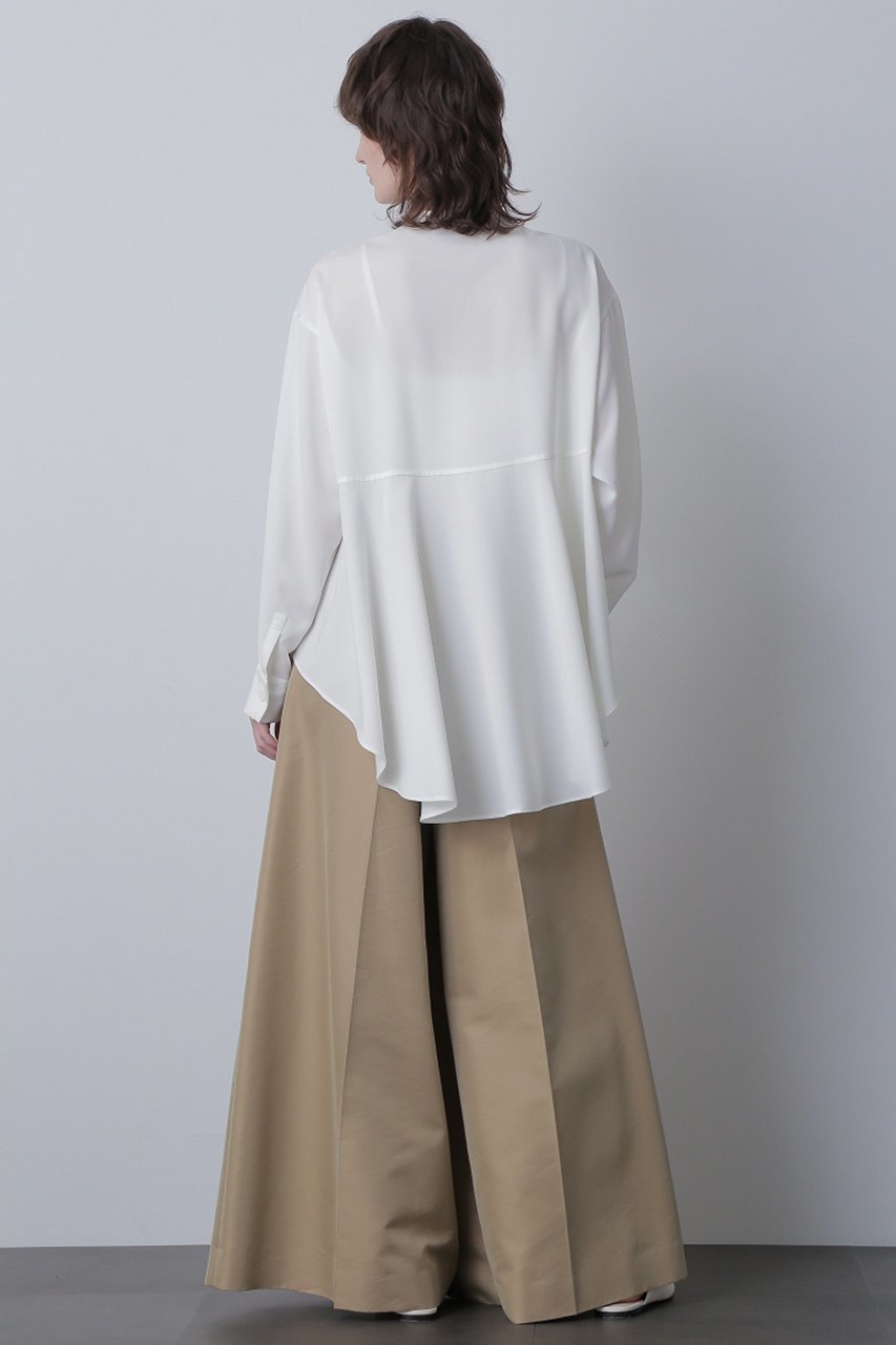 【ヒューエルミュージアム/hueLe Museum】の【hLM】ポリヴィスコースツイルブラウス 人気、トレンドファッション・服の通販 founy(ファニー) ファッション Fashion レディースファッション Fashion for Women トップス・カットソー Cut & Sew Tops シャツ・ブラウス・オフィスカジュアル Elegant Blouses & Button-Ups スリーブ Sleeve, Long Sleeve / Short Sleeve ドレープ Drape, Draping Fabric ペプラム Peplum, Flared Hem ロング Long, Long-Length other-7|ID: prp329100004074595 ipo3291000000035970083