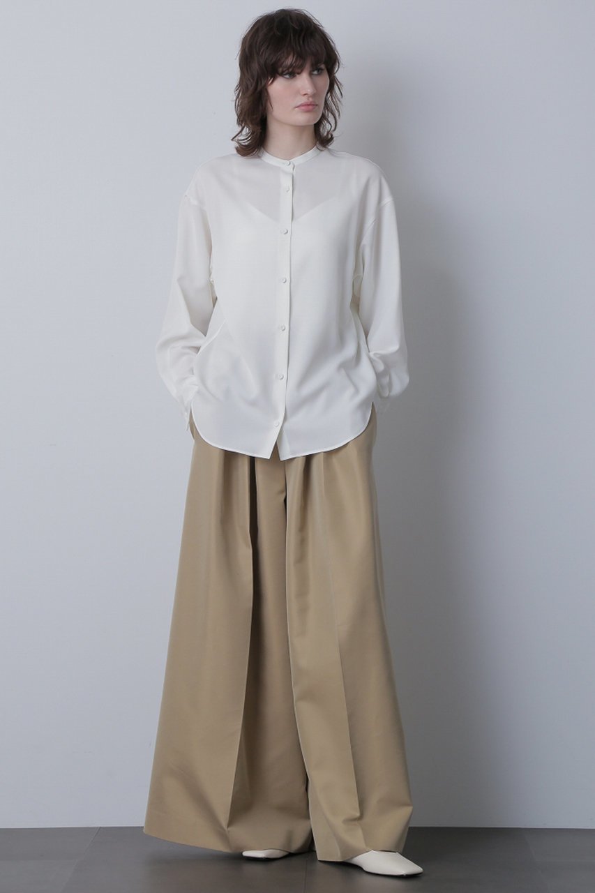 【ヒューエルミュージアム/hueLe Museum】の【hLM】ポリヴィスコースツイルブラウス 人気、トレンドファッション・服の通販 founy(ファニー) ファッション Fashion レディースファッション Fashion for Women トップス・カットソー Cut & Sew Tops シャツ・ブラウス・オフィスカジュアル Elegant Blouses & Button-Ups スリーブ Sleeve, Long Sleeve / Short Sleeve ドレープ Drape, Draping Fabric ペプラム Peplum, Flared Hem ロング Long, Long-Length other-8|ID: prp329100004074595 ipo3291000000035970084