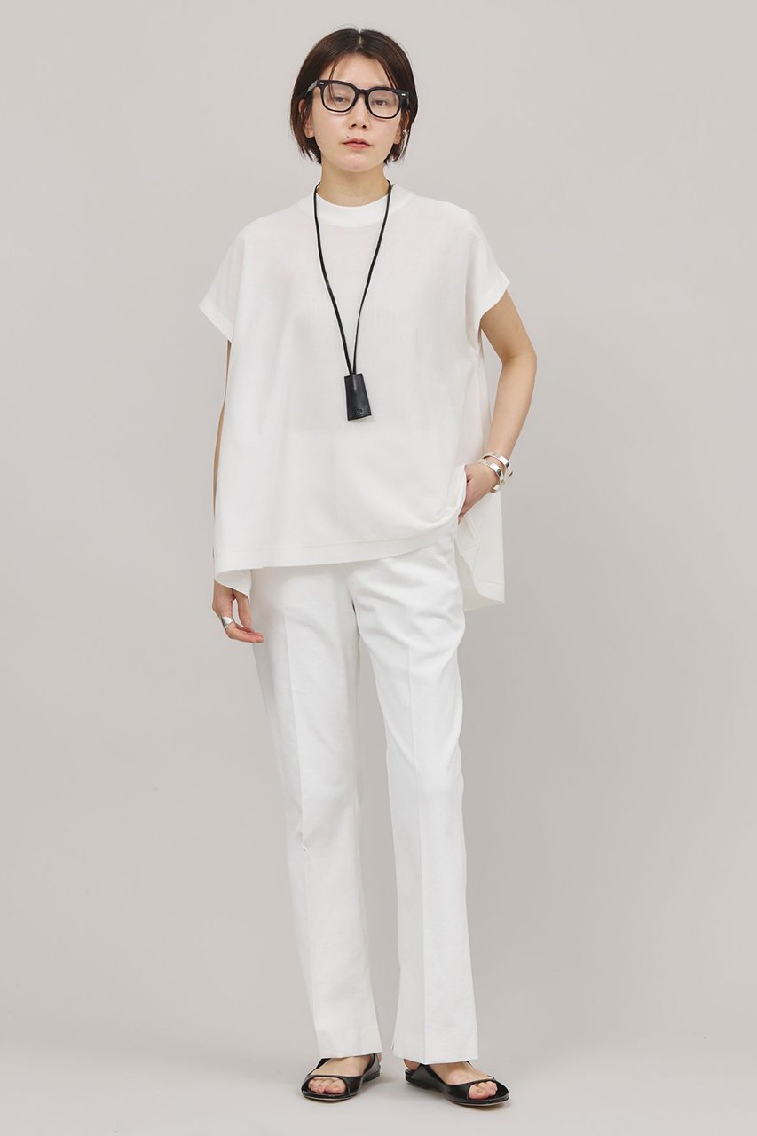 【カレンソロジー/Curensology】のニットフレアトップス 人気、トレンドファッション・服の通販 founy(ファニー) 　ファッション　Fashion　レディースファッション　Fashion for Women　トップス・カットソー　Cut & Sew Tops　ニット　Knit Tops & Sweaters　カジュアルプルオーバー・ニットトップス　Pullovers & Knit Tops / Casual Pullovers　カーゴパンツ　Cargo Pants, Utility Pants　サマー　Summer, Summer Style　シアー　Sheer, See-Through　シンプル　Simple, Minimal　スリーブ　Sleeve, Long Sleeve / Short Sleeve　デニム　Denim, Jeans Material　フレンチ　French, French Style　ラグジュアリー　Luxury, Elegant　夏　Summer　other-5|ID: prp329100004074623 ipo3291000000033705762