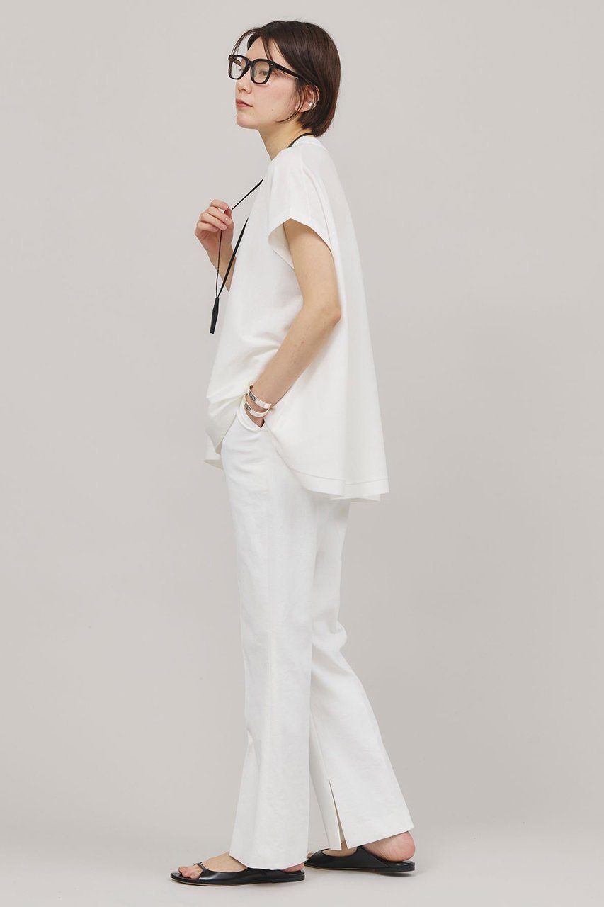 【カレンソロジー/Curensology】のニットフレアトップス 人気、トレンドファッション・服の通販 founy(ファニー) 　ファッション　Fashion　レディースファッション　Fashion for Women　トップス・カットソー　Cut & Sew Tops　ニット　Knit Tops & Sweaters　カジュアルプルオーバー・ニットトップス　Pullovers & Knit Tops / Casual Pullovers　カーゴパンツ　Cargo Pants, Utility Pants　サマー　Summer, Summer Style　シアー　Sheer, See-Through　シンプル　Simple, Minimal　スリーブ　Sleeve, Long Sleeve / Short Sleeve　デニム　Denim, Jeans Material　フレンチ　French, French Style　ラグジュアリー　Luxury, Elegant　夏　Summer　other-6|ID: prp329100004074623 ipo3291000000033705763