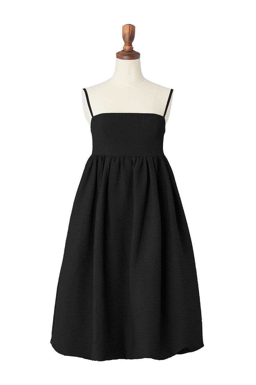 【デイジーリン/DAISY LIN】のDress “Elegant Resort” インテリア・キッズ・メンズ・レディースファッション・服の通販 founy(ファニー) 　ファッション　Fashion　レディースファッション　Fashion for Women　ワンピース　Dresses　フォーマル・パーティードレス・結婚式用ドレス　Elegant & Casual Dresses　チュニック　Tunic Tops & Dresses　ウォッシャブル　Machine Washable　ギャザー　Gathered, Ruffled　シューズ　Shoes, Footwear　スクエア　Square, Square Shape　ストレッチ　Stretch, Stretchy Fabric　チャーム　Charm, Pendant　チュニック　Tunic, Long Top　デコルテ　Décolleté, Neckline　ドレス　Dress, One-Piece　バルーン　Balloon, Balloon Silhouette　フラット　Flat, Flat Shoes　ポケット　Pocket, Pocket Detail　ラップ　Wrap, Wrap Design　リゾート　Resort, Vacation Style　ワンポイント　One Point, Statement Accent　夏　Summer　旅行　Travel　ブラックブラック|ID: prp329100004076126 ipo3291000000032893944