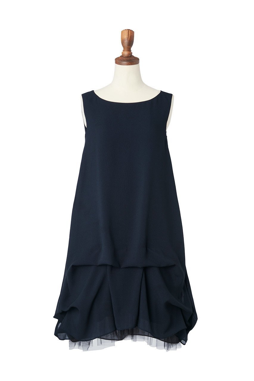 【デイジーリン/DAISY LIN】のDress “Airy Fairy” インテリア・キッズ・メンズ・レディースファッション・服の通販 founy(ファニー) 　ファッション　Fashion　レディースファッション　Fashion for Women　ワンピース　Dresses　フォーマル・パーティードレス・結婚式用ドレス　Elegant & Casual Dresses　チュニック　Tunic Tops & Dresses　ウォッシャブル　Machine Washable　チェック　Check, Plaid, Tartan　チュニック　Tunic, Long Top　チュール　Tulip, Tulip Motif　エレガント 上品　Elegant　夏　Summer　ネイビー|ID: prp329100004076135 ipo3291000000032895625