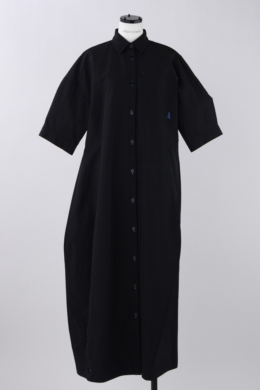 【ナゴンスタンス/nagonstans】の6/4クロス アシンメSH DRS/シャツドレス インテリア・キッズ・メンズ・レディースファッション・服の通販 founy(ファニー) 　ファッション　Fashion　レディースファッション　Fashion for Women　ワンピース　Dresses　フォーマル・パーティードレス・結婚式用ドレス　Elegant & Casual Dresses　チュニック　Tunic Tops & Dresses　チュニック　Tunic, Long Top　ドレス　Dress, One-Piece　ミックス　Mix, Mixed Style　ロング　Long, Long-Length　Black|ID: prp329100004076139 ipo3291000000032894413
