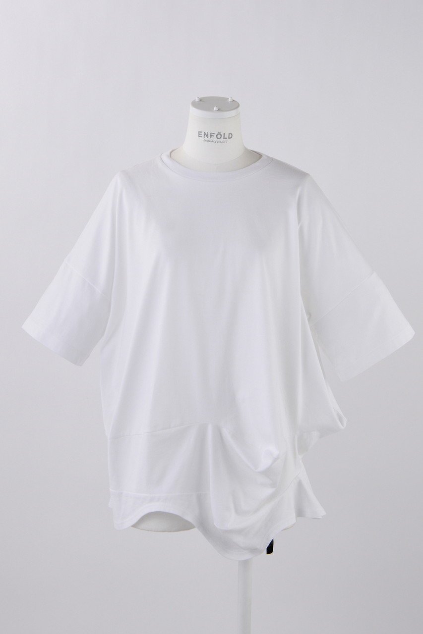 【エンフォルド/ENFOLD】のスビン天竺 カーブレイヤーヘムT/SH Tシャツ 人気、トレンドファッション・服の通販 founy(ファニー) 　ファッション　Fashion　レディースファッション　Fashion for Women　トップス・カットソー　Cut & Sew Tops　シャツ・ブラウス・オフィスカジュアル　Elegant Blouses & Button-Ups　ロングTシャツ・Tシャツ　Longline T-Shirts & Tees　カットソー・ベーシックTシャツ　Cut-and-Sewn Tops / Stretch Tees & Basics　ショート　Short, Short Length　スリーブ　Sleeve, Long Sleeve / Short Sleeve　ベスト　Vest, Waistcoat　 other-1|ID: prp329100004076145 ipo3291000000032920752