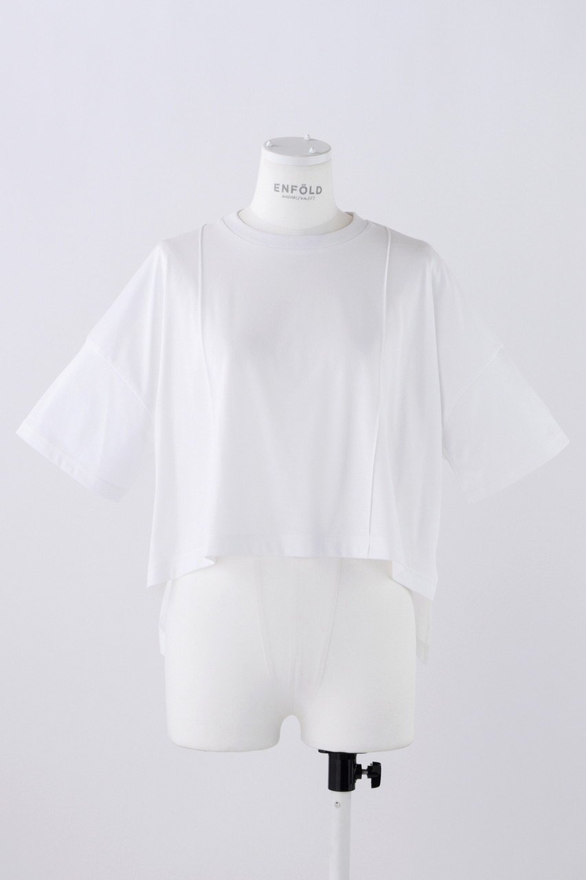 【エンフォルド/ENFOLD】のスビン天竺 ピンタック T/SH Tシャツ 人気、トレンドファッション・服の通販 founy(ファニー) 　ファッション　Fashion　レディースファッション　Fashion for Women　トップス・カットソー　Cut & Sew Tops　シャツ・ブラウス・オフィスカジュアル　Elegant Blouses & Button-Ups　ロングTシャツ・Tシャツ　Longline T-Shirts & Tees　カットソー・ベーシックTシャツ　Cut-and-Sewn Tops / Stretch Tees & Basics　ショート　Short, Short Length　スリーブ　Sleeve, Long Sleeve / Short Sleeve　バランス　Balance, Style Balance　 other-1|ID: prp329100004076146 ipo3291000000032914963