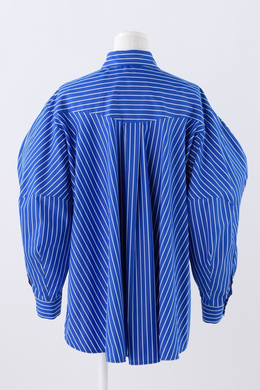 【エンフォルド/ENFOLD】のC/PEストライプ ゆがみSH/シャツ 人気、トレンドファッション・服の通販 founy(ファニー) 　ファッション　Fashion　レディースファッション　Fashion for Women　トップス・カットソー　Cut & Sew Tops　シャツ・ブラウス・オフィスカジュアル　Elegant Blouses & Button-Ups　ストライプ　Stripe, Striped Pattern　スリーブ　Sleeve, Long Sleeve / Short Sleeve　ベスト　Vest, Waistcoat　ベーシック　Basic, Essential　ポケット　Pocket, Pocket Detail　ロング　Long, Long-Length　other-3|ID: prp329100004076148 ipo3291000000032903518