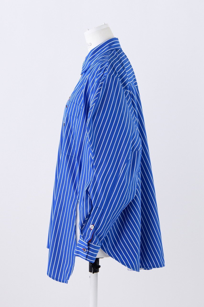 【エンフォルド/ENFOLD】のC/PEストライプ ゆがみSH/シャツ 人気、トレンドファッション・服の通販 founy(ファニー) 　ファッション　Fashion　レディースファッション　Fashion for Women　トップス・カットソー　Cut & Sew Tops　シャツ・ブラウス・オフィスカジュアル　Elegant Blouses & Button-Ups　ストライプ　Stripe, Striped Pattern　スリーブ　Sleeve, Long Sleeve / Short Sleeve　ベスト　Vest, Waistcoat　ベーシック　Basic, Essential　ポケット　Pocket, Pocket Detail　ロング　Long, Long-Length　other-2|ID: prp329100004076148 ipo3291000000036877557