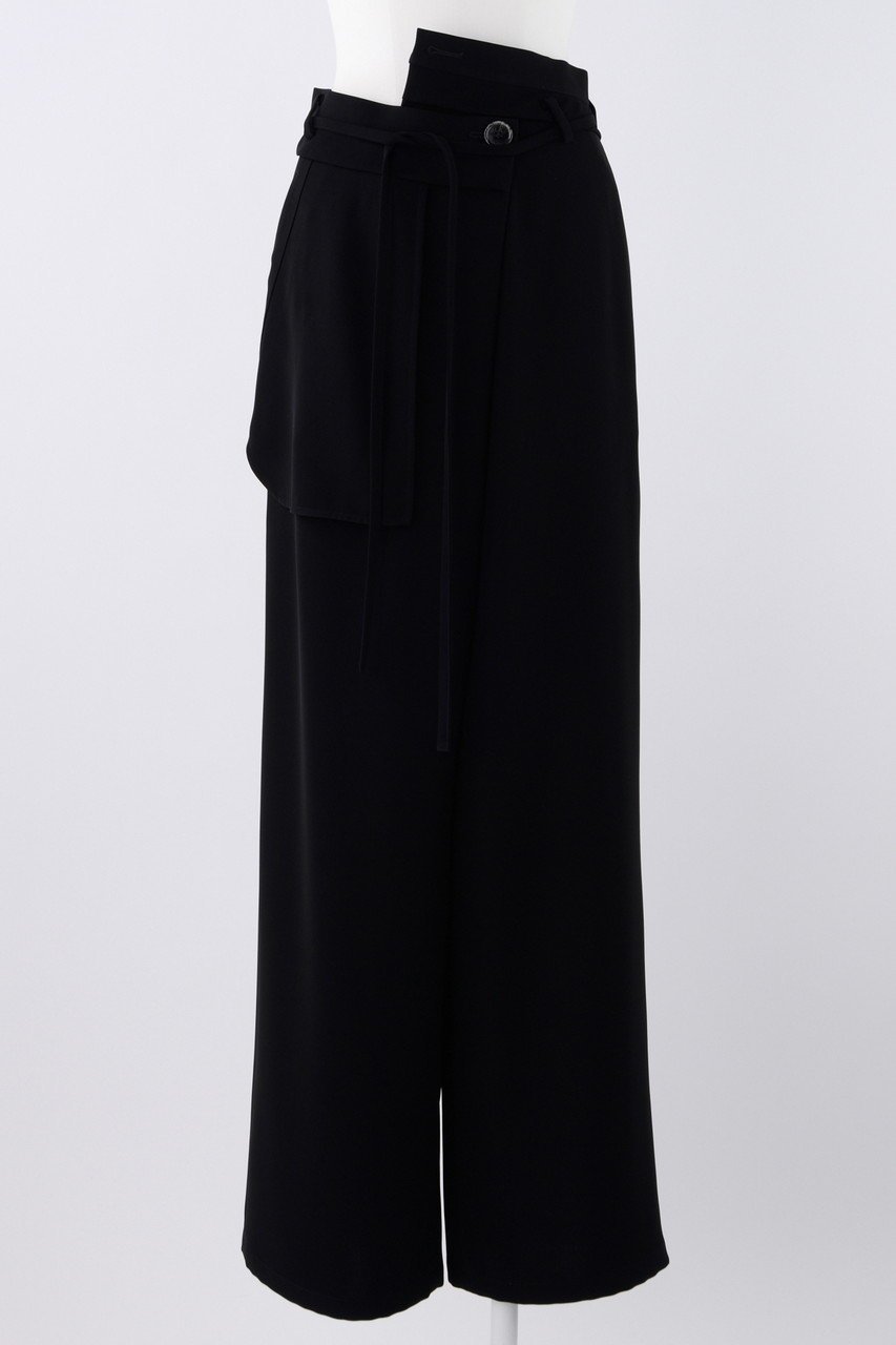 【エンフォルド/ENFOLD】のPEツイル ベルトワイドアシンメ TR/トラウザー・パンツ インテリア・キッズ・メンズ・レディースファッション・服の通販 founy(ファニー) 　ファッション　Fashion　レディースファッション　Fashion for Women　パンツ　Pants & Trousers　ベルト&ウエストマーク　Belts & Waist Accessories　カッティング　Cutting Detail　スーツ　Suit, Formalwear　ツイル　Twist, Twisted Detail　マニッシュ　Mannish, Boyish　リラックス　Relax, Relaxed Fit　ブラック|ID: prp329100004076151 ipo3291000000035055762