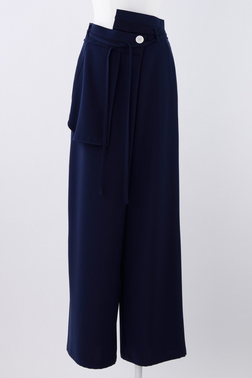 【エンフォルド/ENFOLD】のPEツイル ベルトワイドアシンメ TR/トラウザー・パンツ インテリア・キッズ・メンズ・レディースファッション・服の通販 founy(ファニー) 　ファッション　Fashion　レディースファッション　Fashion for Women　パンツ　Pants & Trousers　ベルト&ウエストマーク　Belts & Waist Accessories　カッティング　Cutting Detail　スーツ　Suit, Formalwear　ツイル　Twist, Twisted Detail　マニッシュ　Mannish, Boyish　リラックス　Relax, Relaxed Fit　ダークブルー|ID: prp329100004076151 ipo3291000000035055763