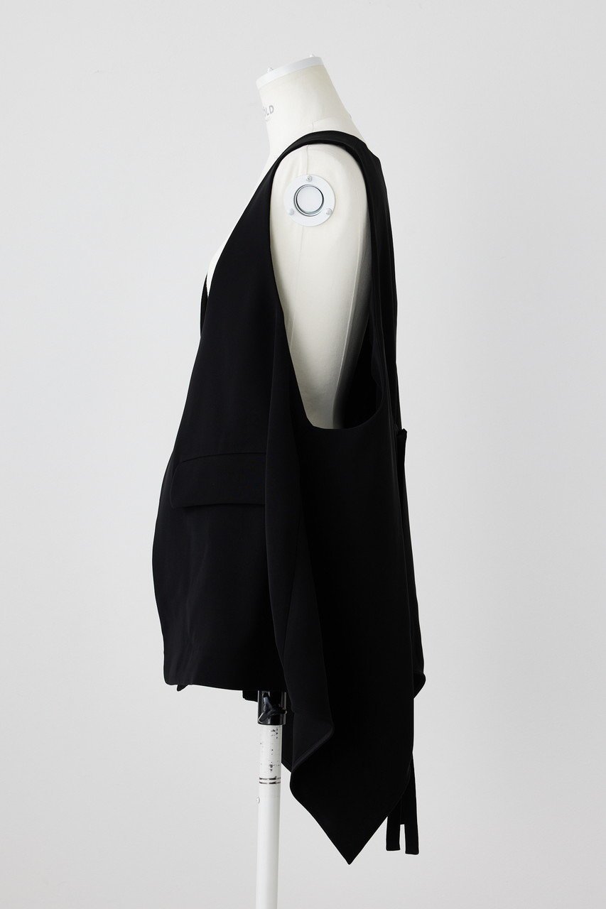 【エンフォルド/ENFOLD】のPEツイル アシンメベスト 人気、トレンドファッション・服の通販 founy(ファニー) 　ファッション　Fashion　レディースファッション　Fashion for Women　アウター　Coat / Outerwear Collection　トップス・カットソー　Cut & Sew Tops　キャミソール&ノースリーブ　Camisoles & Sleeveless Tops　シャツ・ブラウス・オフィスカジュアル　Elegant Blouses & Button-Ups　ベスト&ジレ / 重ね着スタイル　Vests & Gilets　シンプル　Simple, Minimal　セットアップ　Set-Up, Coordinated Outfit　ツイル　Twist, Twisted Detail　ノースリーブ　Sleeveless, No-Sleeve　ベスト　Vest, Waistcoat　ポケット　Pocket, Pocket Detail　other-2|ID: prp329100004076152 ipo3291000000032903546