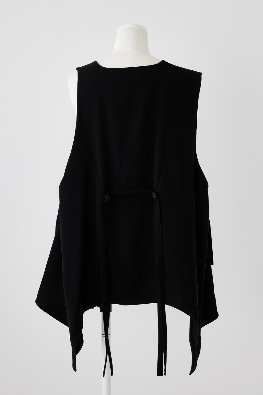 【エンフォルド/ENFOLD】のPEツイル アシンメベスト 人気、トレンドファッション・服の通販 founy(ファニー) 　ファッション　Fashion　レディースファッション　Fashion for Women　アウター　Coat / Outerwear Collection　トップス・カットソー　Cut & Sew Tops　キャミソール&ノースリーブ　Camisoles & Sleeveless Tops　シャツ・ブラウス・オフィスカジュアル　Elegant Blouses & Button-Ups　ベスト&ジレ / 重ね着スタイル　Vests & Gilets　シンプル　Simple, Minimal　セットアップ　Set-Up, Coordinated Outfit　ツイル　Twist, Twisted Detail　ノースリーブ　Sleeveless, No-Sleeve　ベスト　Vest, Waistcoat　ポケット　Pocket, Pocket Detail　other-3|ID: prp329100004076152 ipo3291000000032903549