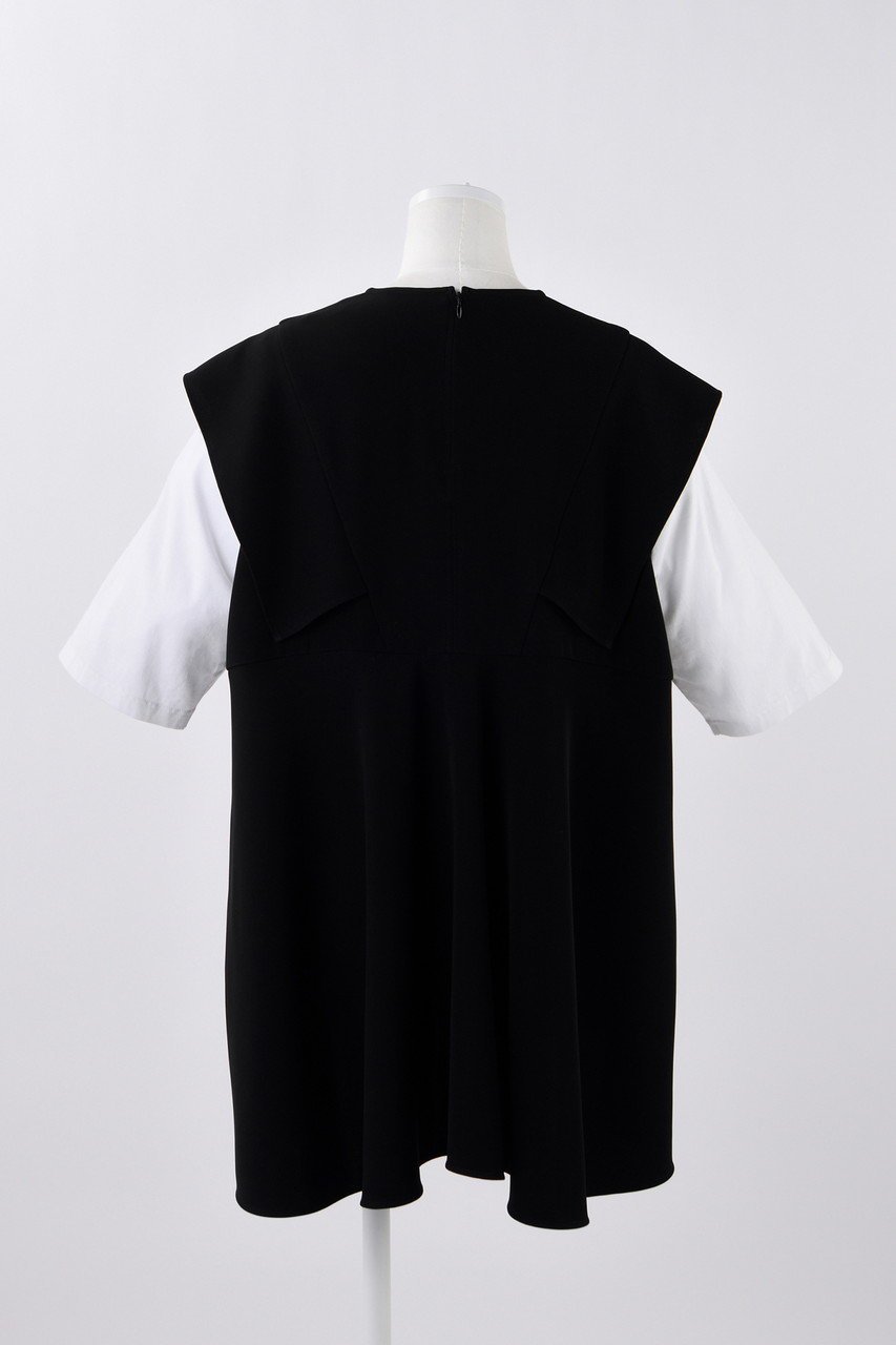 【エンフォルド/ENFOLD】のPEツイル スリーブレイヤー P.O/プルオーバー 人気、トレンドファッション・服の通販 founy(ファニー) 　ファッション　Fashion　レディースファッション　Fashion for Women　トップス・カットソー　Cut & Sew Tops　シャツ・ブラウス・オフィスカジュアル　Elegant Blouses & Button-Ups　カジュアルプルオーバー・ニットトップス　Pullovers & Knit Tops / Casual Pullovers　カットソー　Cut and Sewn Top　ショート　Short, Short Length　スリーブ　Sleeve, Long Sleeve / Short Sleeve　タンク　Tank Top, Sleeveless Top　ツイル　Twist, Twisted Detail　パターン　Pattern, Design Print　フレア　Flare, Flared　ペプラム　Peplum, Flared Hem　ルーズ　Loose, Oversized　other-3|ID: prp329100004076155 ipo3291000000036059887