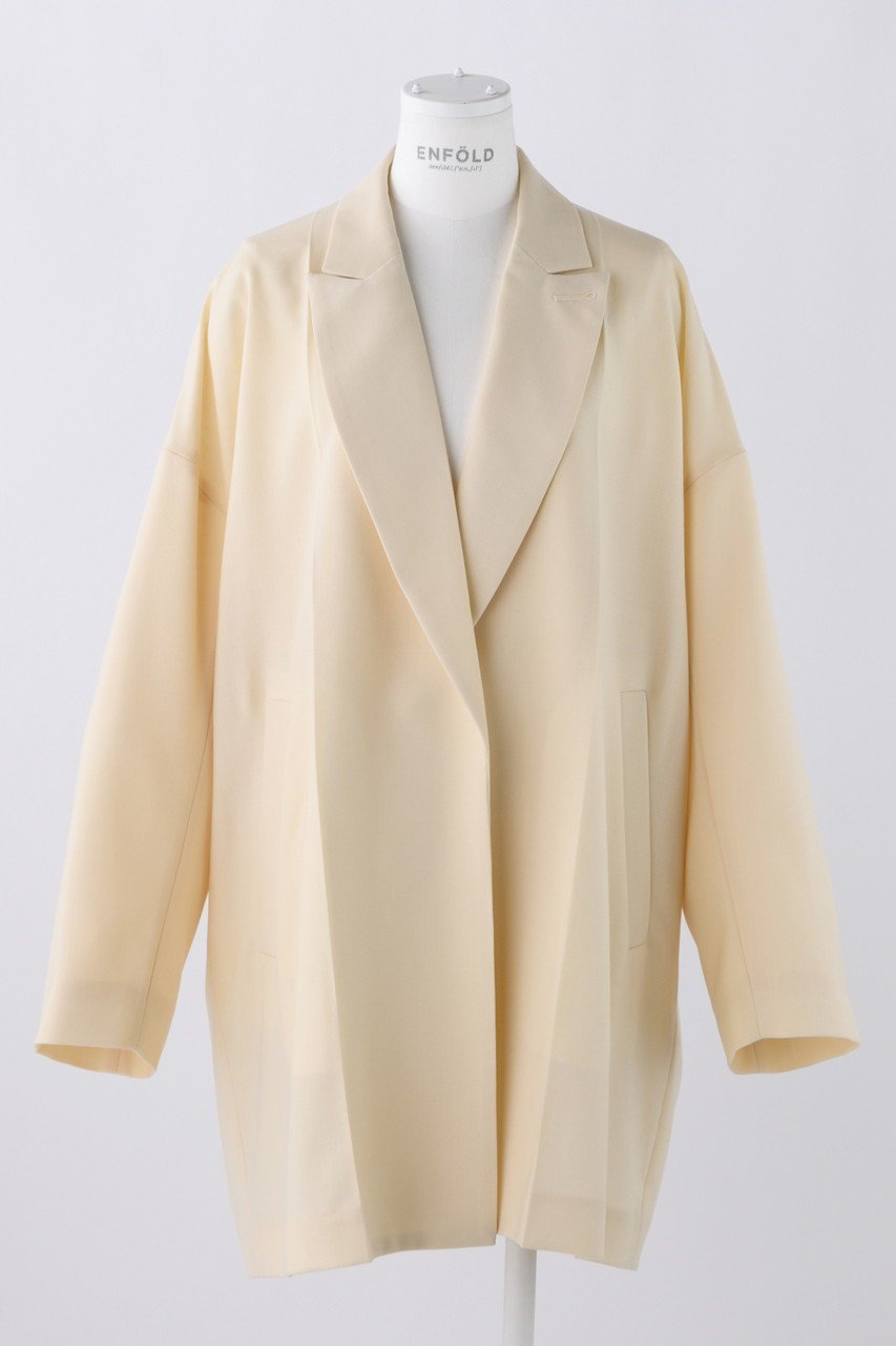 【エンフォルド/ENFOLD】のハイツイストWO センタープレス BIG JK/ジャケット インテリア・キッズ・メンズ・レディースファッション・服の通販 founy(ファニー) 　ファッション　Fashion　レディースファッション　Fashion for Women　アウター　Coat / Outerwear Collection　レディースジャケット・軽アウター　Jackets　インナー　Innerwear　コレクション　Collection, Seasonal Line　ジャケット　Jacket, Outerwear　セットアップ　Set-Up, Coordinated Outfit　センター　Center, Center Line　ダウン　Down, Puffer　ツイスト　Tweed, Tweed Fabric　マニッシュ　Mannish, Boyish　リラックス　Relax, Relaxed Fit　ロング　Long, Long-Length　エクリュ|ID: prp329100004076160 ipo3291000000032953705