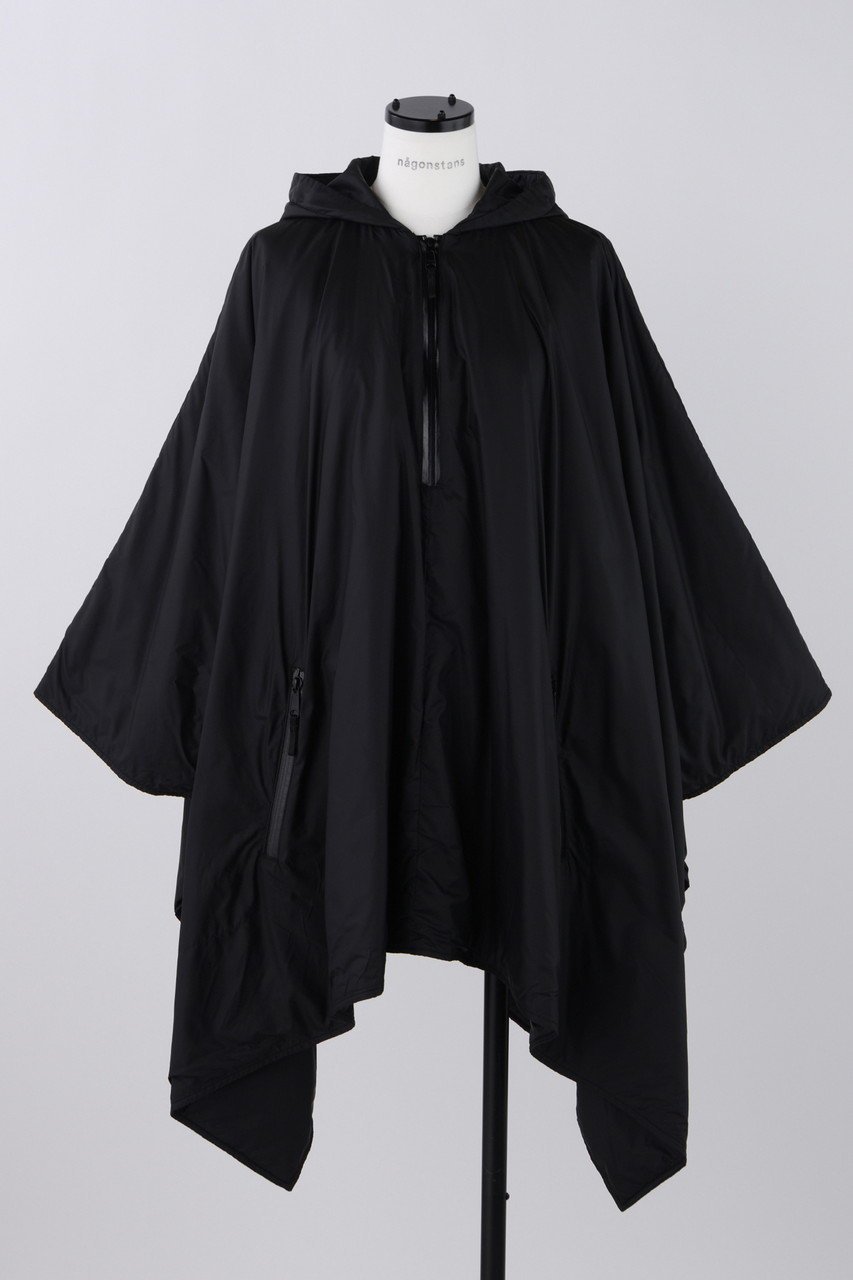 【ナゴンスタンス/nagonstans】のLight Nyタフタ Padding ポンチョ インテリア・キッズ・メンズ・レディースファッション・服の通販 founy(ファニー) 　ファッション　Fashion　レディースファッション　Fashion for Women　アウター　Coat / Outerwear Collection　コート・ロングコート・ピーコート　Long Coats, Peacoats & More　ポンチョ・ケープコート　Ponchos & Capes　ショート　Short, Short Length　シンプル　Simple, Minimal　スクエア　Square, Square Shape　タフタ　Taffeta, Structured Fabric　ポンチョ　Poncho, Cape Style　軽量　Lightweight, Ultra Light　防寒　Cold Protection, Winter-Ready　Black|ID: prp329100004076170 ipo3291000000032947520