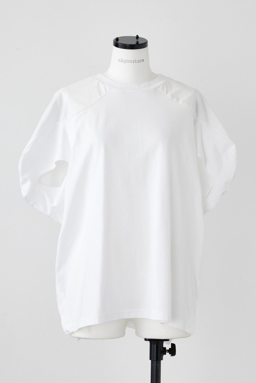 【ナゴンスタンス/nagonstans】のCO天竺 Round P.O/プルオーバー 人気、トレンドファッション・服の通販 founy(ファニー) 　ファッション　Fashion　レディースファッション　Fashion for Women　トップス・カットソー　Cut & Sew Tops　シャツ・ブラウス・オフィスカジュアル　Elegant Blouses & Button-Ups　ロングTシャツ・Tシャツ　Longline T-Shirts & Tees　カジュアルプルオーバー・ニットトップス　Pullovers & Knit Tops / Casual Pullovers　カットソー・ベーシックTシャツ　Cut-and-Sewn Tops / Stretch Tees & Basics　カットソー　Cut and Sewn Top　ショート　Short, Short Length　スリーブ　Sleeve, Long Sleeve / Short Sleeve　ミックス　Mix, Mixed Style　エレガント 上品　Elegant　 other-1|ID: prp329100004076171 ipo3291000000032914713