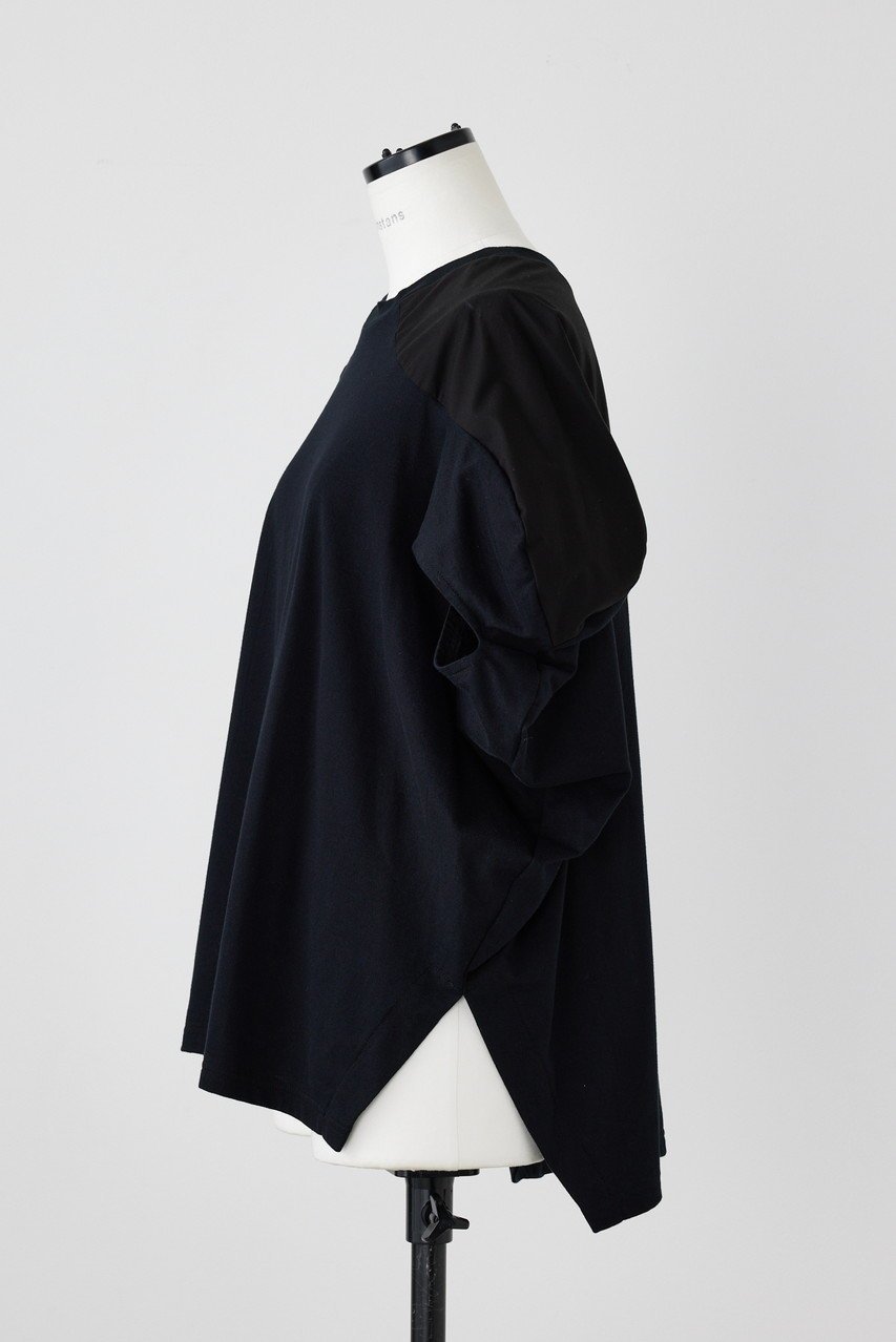 【ナゴンスタンス/nagonstans】のCO天竺 Round P.O/プルオーバー 人気、トレンドファッション・服の通販 founy(ファニー) 　ファッション　Fashion　レディースファッション　Fashion for Women　トップス・カットソー　Cut & Sew Tops　シャツ・ブラウス・オフィスカジュアル　Elegant Blouses & Button-Ups　ロングTシャツ・Tシャツ　Longline T-Shirts & Tees　カジュアルプルオーバー・ニットトップス　Pullovers & Knit Tops / Casual Pullovers　カットソー・ベーシックTシャツ　Cut-and-Sewn Tops / Stretch Tees & Basics　カットソー　Cut and Sewn Top　ショート　Short, Short Length　スリーブ　Sleeve, Long Sleeve / Short Sleeve　ミックス　Mix, Mixed Style　エレガント 上品　Elegant　other-2|ID: prp329100004076171 ipo3291000000032914740