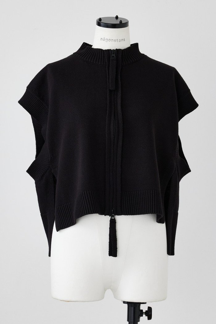 【ナゴンスタンス/nagonstans】のZip クロップドベスト インテリア・キッズ・メンズ・レディースファッション・服の通販 founy(ファニー) https://founy.com/ ファッション Fashion レディースファッション Fashion for Women トップス・カットソー Cut & Sew Tops ニット Knit Tops & Sweaters ベスト&ジレ / 重ね着スタイル Vests & Gilets カジュアルプルオーバー・ニットトップス Pullovers & Knit Tops / Casual Pullovers おすすめ Recommended / Our Picks スリット Slit, Slit Detail バランス Balance, Style Balance |ID: prp329100004076174 ipo3291000000035623889