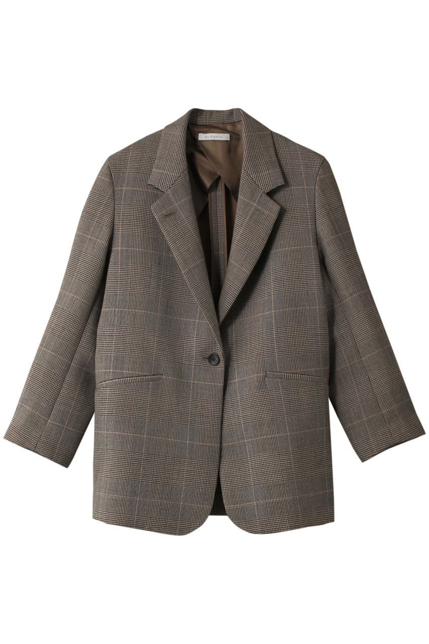 【コルピエロ/Col Pierrot】の【ELLE SHOP 限定】グレンチェックジャケット 人気、トレンドファッション・服の通販 founy(ファニー) 　ファッション　Fashion　レディースファッション　Fashion for Women　アウター　Coat / Outerwear Collection　レディースジャケット・軽アウター　Jackets　クラシカル　Classical, Vintage-Inspired　ジャケット　Jacket, Outerwear　チェック　Check, Plaid, Tartan　マニッシュ　Mannish, Boyish　 other-1|ID: prp329100004076177 ipo3291000000036061653