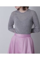 【ヒューエルミュージアム/hueLe Museum】の【hLM】シアーワイドリブクルーネック 人気、トレンドファッション・服の通販 founy(ファニー) ファッション Fashion レディースファッション Fashion for Women トップス・カットソー Cut & Sew Tops ニット Knit Tops & Sweaters カジュアルプルオーバー・ニットトップス Pullovers & Knit Tops / Casual Pullovers おすすめ Recommended / Our Picks インナー Innerwear シアー Sheer, See-Through ジャケット Jacket, Outerwear ラウンド Round, Round Neck ワイドリブ Wide Rib, Wide Ribbed Knit thumbnail グレー|ID: prp329100004076204 ipo3291000000035722306