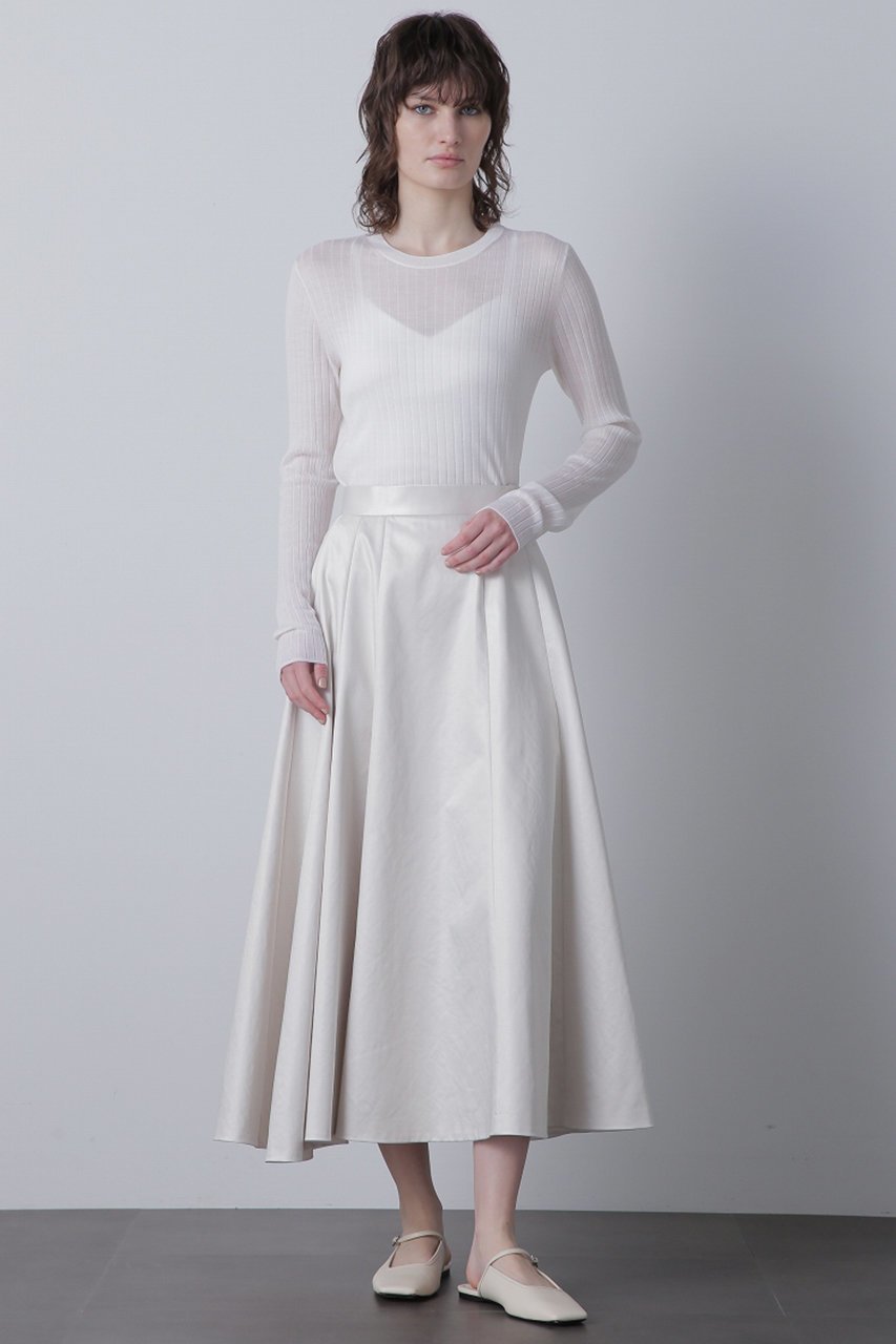 【ヒューエルミュージアム/hueLe Museum】の【hLM】シアーワイドリブクルーネック 人気、トレンドファッション・服の通販 founy(ファニー) 　ファッション　Fashion　レディースファッション　Fashion for Women　トップス・カットソー　Cut & Sew Tops　ニット　Knit Tops & Sweaters　カジュアルプルオーバー・ニットトップス　Pullovers & Knit Tops / Casual Pullovers　おすすめ　Recommended / Our Picks　インナー　Innerwear　シアー　Sheer, See-Through　ジャケット　Jacket, Outerwear　ラウンド　Round, Round Neck　ワイドリブ　Wide Rib, Wide Ribbed Knit　other-2|ID: prp329100004076204 ipo3291000000035722309