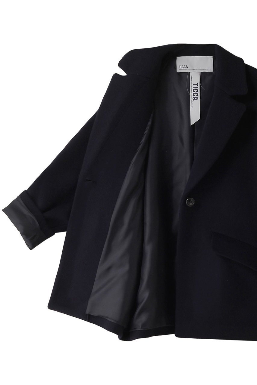 【ティッカ/TICCA】のジャケコート 人気、トレンドファッション・服の通販 founy(ファニー) 　ファッション　Fashion　レディースファッション　Fashion for Women　アウター　Coat / Outerwear Collection　コート・ロングコート・ピーコート　Long Coats, Peacoats & More　カッティング　Cutting Detail　ショート　Short, Short Length　バランス　Balance, Style Balance　パターン　Pattern, Design Print　フォルム　Silhouette, Form　other-6|ID: prp329100004077718 ipo3291000000036515129