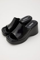 【スタッカート/STACCATO】のモドアグロスウェッジソールミュール 人気、トレンドファッション・服の通販 founy(ファニー) ファッション Fashion レディースファッション Fashion for Women インソール Shoe Insole エナメル Patent Leather クッション Cushion, Throw Pillow サンダル Sandals, Summer Shoes スクエア Square, Square Shape フォルム Silhouette, Form エレガント 上品 Elegant thumbnail ブラック|ID: prp329100004077735 ipo3291000000034940602