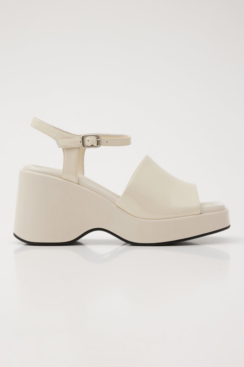 【スタッカート/STACCATO】のモドアグロスウェッジソールサンダル 人気、トレンドファッション・服の通販 founy(ファニー) 　ファッション　Fashion　レディースファッション　Fashion for Women　おすすめ　Recommended / Our Picks　インソール　Shoe Insole　エナメル　Patent Leather　クッション　Cushion, Throw Pillow　サンダル　Sandals, Summer Shoes　シェイプ　Shape, Slim Fit　スクエア　Square, Square Shape　トレンド　Trend, Trending Now　フィット　Fit, Slim Fit　フォルム　Silhouette, Form　ラップ　Wrap, Wrap Design　エレガント 上品　Elegant　other-4|ID: prp329100004077736 ipo3291000000034940616