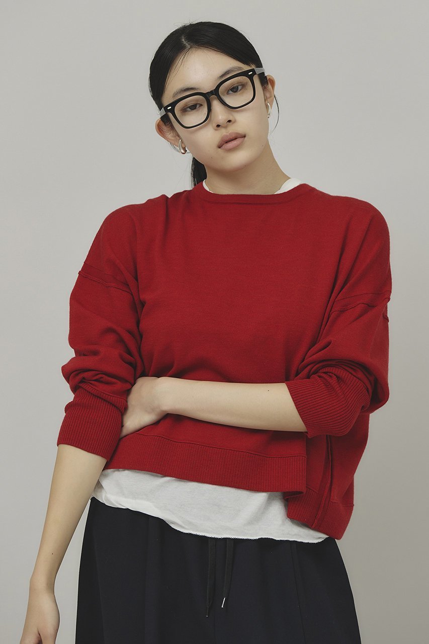 【カレンソロジー/Curensology】のファインウールバックリボンプルオーバー 人気、トレンドファッション・服の通販 founy(ファニー) 　ファッション　Fashion　レディースファッション　Fashion for Women　トップス・カットソー　Cut & Sew Tops　ニット　Knit Tops & Sweaters　カジュアルプルオーバー・ニットトップス　Pullovers & Knit Tops / Casual Pullovers　おすすめ　Recommended / Our Picks　カットソー　Cut and Sewn Top　シンプル　Simple, Minimal　ストレッチ　Stretch, Stretchy Fabric　フェミニン　Feminine, Girly　リボン　Ribbon, Bow　ワイド　Wide, Wide Fit　other-4|ID: prp329100004077769 ipo3291000000032955990