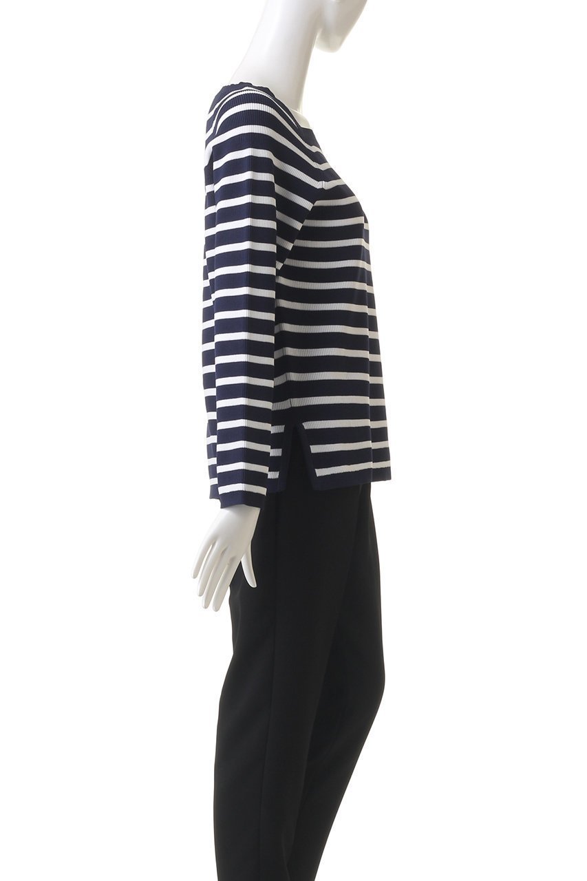 【レリル/lelill】のハイテクボーダーリブニット 人気、トレンドファッション・服の通販 founy(ファニー) 　ファッション　Fashion　レディースファッション　WOMEN　トップス・カットソー　Tops/Tshirt　ニット　Knit Tops　プルオーバー　Pullover　スクエア　Square　ボーダー　Border　リブニット　Rib Knit　ロング　Long　吸水　Water Absorption　other-3|ID: prp329100004077779 ipo3291000000031418633