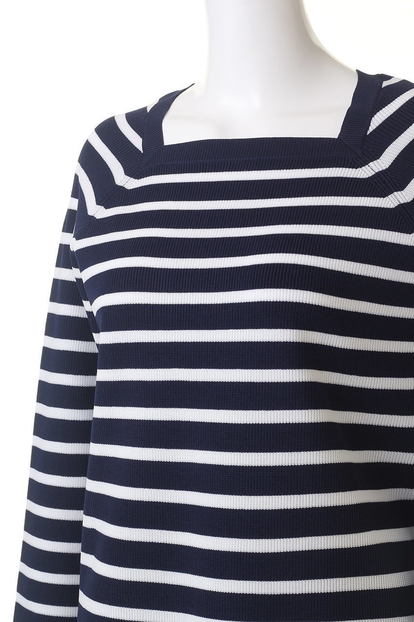 【レリル/lelill】のハイテクボーダーリブニット 人気、トレンドファッション・服の通販 founy(ファニー) 　ファッション　Fashion　レディースファッション　Fashion for Women　トップス・カットソー　Cut & Sew Tops　ニット　Knit Tops & Sweaters　カジュアルプルオーバー・ニットトップス　Pullovers & Knit Tops / Casual Pullovers　スクエア　Square, Square Shape　ボーダー　Border, Stripe　リブニット　Rib Knit, Ribbed Knit　ロング　Long, Long-Length　吸水　Absorbent, Quick-Dry　other-5|ID: prp329100004077779 ipo3291000000036896683