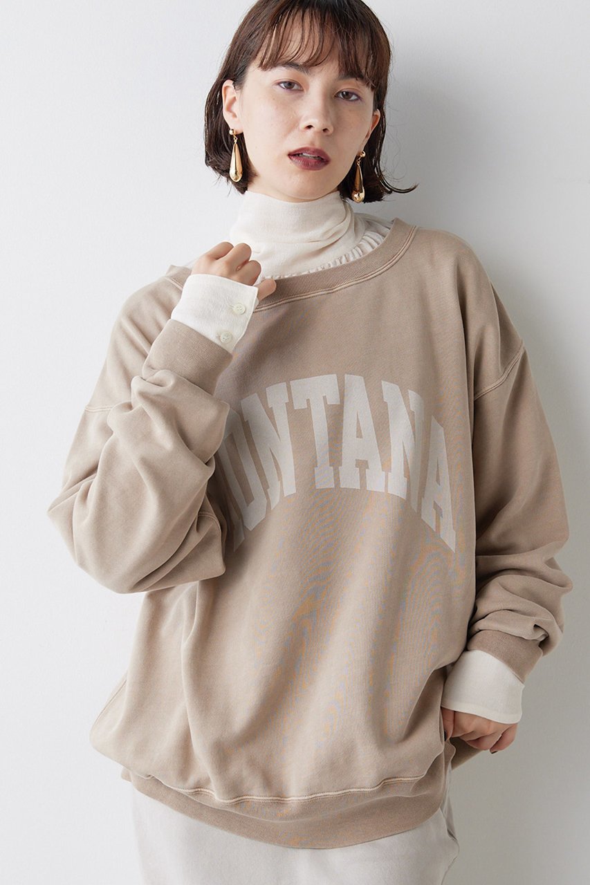 【ウィムガゼット/Whim Gazette】のピグメントロゴウラケプルオーバー 人気、トレンドファッション・服の通販 founy(ファニー) 　ファッション　Fashion　レディースファッション　Fashion for Women　トップス・カットソー　Cut & Sew Tops　シャツ・ブラウス・オフィスカジュアル　Elegant Blouses & Button-Ups　レディースパーカー・カジュアルフーディー　Casual Hoodies & Sweatshirts　ロングTシャツ・Tシャツ　Longline T-Shirts & Tees　カジュアルプルオーバー・ニットトップス　Pullovers & Knit Tops / Casual Pullovers　スウェット・クルーネックトップス　Sweatshirts & Crewnecks / Relaxed Fit Sweat Tops　カットソー・ベーシックTシャツ　Cut-and-Sewn Tops / Stretch Tees & Basics　バランス　Balance, Style Balance　プリント　Print, Printed Pattern　 other-1|ID: prp329100004077785 ipo3291000000032864756
