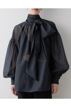 【ウィムガゼット/Whim Gazette】のオーガンザボウブラウス 人気、トレンドファッション・服の通販 founy(ファニー) ファッション Fashion レディースファッション WOMEN トップス・カットソー Tops/Tshirt シャツ/ブラウス Shirts/Blouses シルク Silk スウェット Sweat スリーブ Sleeve ハイネック High Neck ベビー Baby リボン Ribbon ロング Long ワッシャー Washer 再入荷 Restock/Back In Stock/Re Arrival おすすめ Recommend エレガント 上品 Elegant thumbnail ブラック|ID: prp329100004077788 ipo3291000000027543828