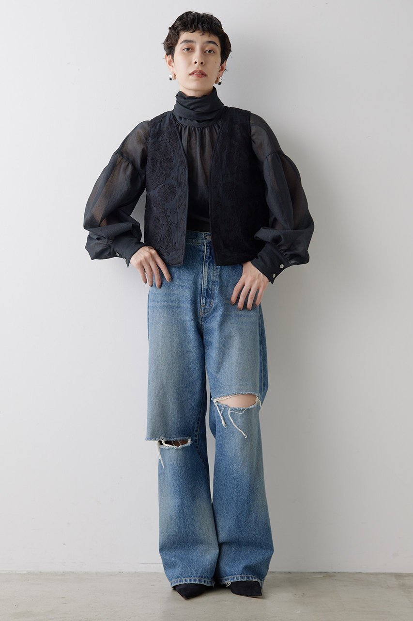 【ウィムガゼット/Whim Gazette】のオーガンザボウブラウス 人気、トレンドファッション・服の通販 founy(ファニー) 　ファッション　Fashion　レディースファッション　WOMEN　トップス・カットソー　Tops/Tshirt　シャツ/ブラウス　Shirts/Blouses　おすすめ　Recommend　シルク　Silk　スウェット　Sweat　スリーブ　Sleeve　ハイネック　High Neck　ベビー　Baby　リボン　Ribbon　ロング　Long　ワッシャー　Washer　エレガント 上品　Elegant　other-6|ID: prp329100004077788 ipo3291000000031418688