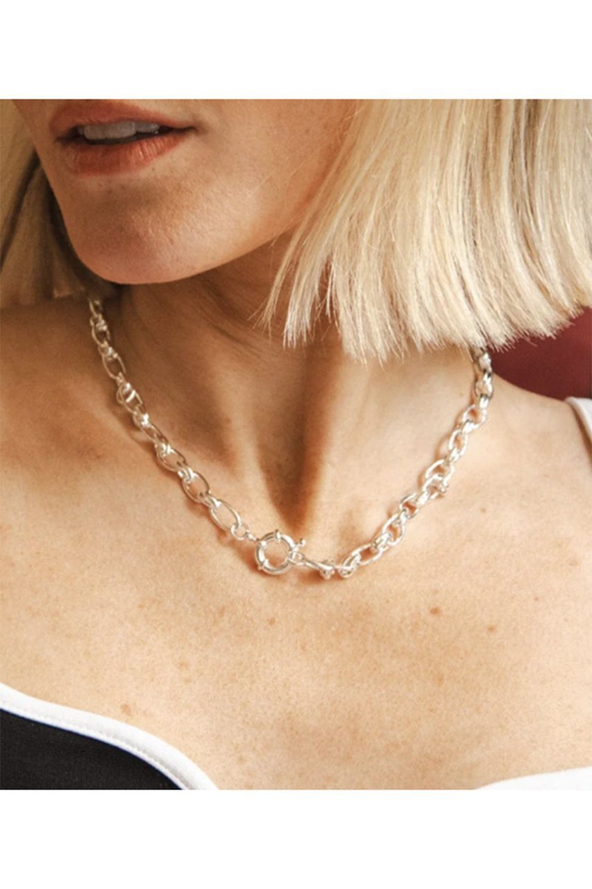 【デイジー ロンドン/DAISY LONDON】の【POLLY SAYER】 VINTAGE LINK CHAIN ネックレス 人気、トレンドファッション・服の通販 founy(ファニー) 　ファッション　Fashion　レディースファッション　Fashion for Women　ジュエリー　Jewelry　ネックレス　Necklaces & Pendants　コレクション　Collection, Seasonal Line　ショート　Short, Short Length　シルバー　Silver, Metallic Silver　ツイスト　Tweed, Tweed Fabric　ネックレス　Necklace, Pendant Necklace　モチーフ　Motif, Design Theme　再入荷　Restock / Back in Stock　other-2|ID: prp329100004079302 ipo3291000000035554726