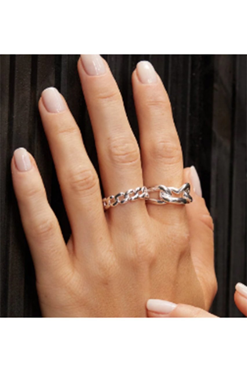 【デイジー ロンドン/DAISY LONDON】の【POLLY SAYER】 LARGE KNOT CHAIN リング 人気、トレンドファッション・服の通販 founy(ファニー) 　ファッション　Fashion　レディースファッション　Fashion for Women　ジュエリー　Jewelry　おすすめ　Recommended / Our Picks　コレクション　Collection, Seasonal Line　ツイスト　Tweed, Tweed Fabric　エレガント 上品　Elegant　人気　Popular, Best Seller　other-5|ID: prp329100004079312 ipo3291000000035658717