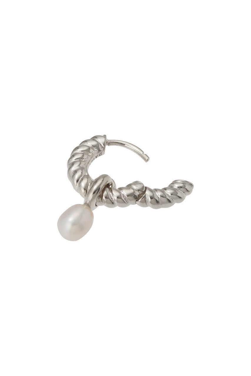 【デイジー ロンドン/DAISY LONDON】のROPE PEARL HUGGIE ピアス 人気、トレンドファッション・服の通販 founy(ファニー) 　ファッション　Fashion　レディースファッション　Fashion for Women　ジュエリー　Jewelry　ファッションリング　Fashion Rings　イヤリング・フープ・ドロップタイプ　Hoop, Drop & Clip Earrings　イヤリング　Earrings　シルバー　Silver, Metallic Silver　パール　Pearl, Pearl Accent　エレガント 上品　Elegant　other-3|ID: prp329100004079350 ipo3291000000035658921