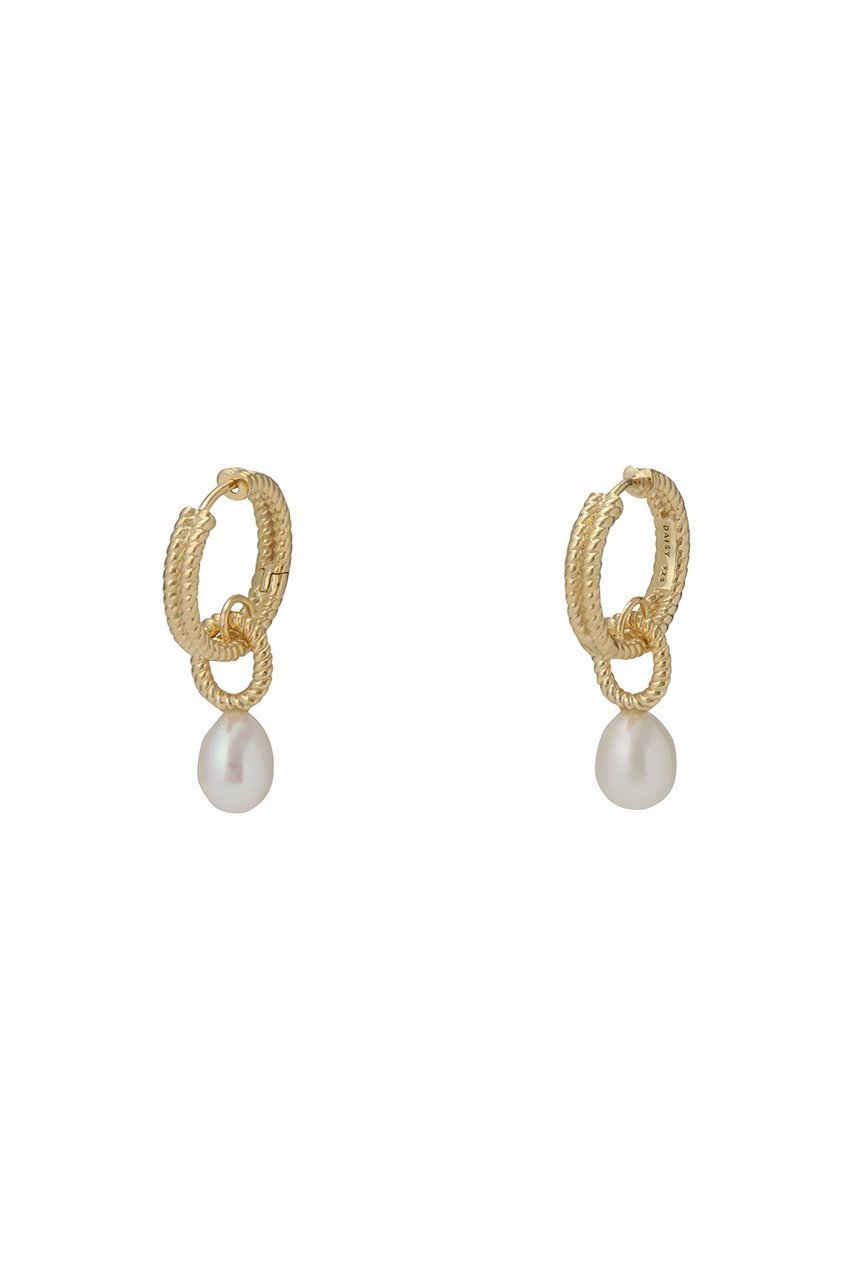 【デイジー ロンドン/DAISY LONDON】のDOUBLE ROPE PEARL DROP ピアス 人気、トレンドファッション・服の通販 founy(ファニー) 　ファッション　Fashion　レディースファッション　Fashion for Women　ジュエリー　Jewelry　ファッションリング　Fashion Rings　イヤリング・フープ・ドロップタイプ　Hoop, Drop & Clip Earrings　イヤリング　Earrings　パール　Pearl, Pearl Accent　 other-1|ID: prp329100004079353 ipo3291000000035658937
