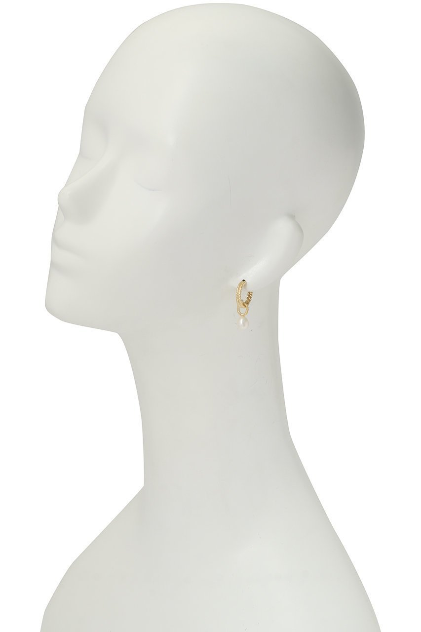 【デイジー ロンドン/DAISY LONDON】のDOUBLE ROPE PEARL DROP ピアス 人気、トレンドファッション・服の通販 founy(ファニー) 　ファッション　Fashion　レディースファッション　Fashion for Women　ジュエリー　Jewelry　ファッションリング　Fashion Rings　イヤリング・フープ・ドロップタイプ　Hoop, Drop & Clip Earrings　イヤリング　Earrings　パール　Pearl, Pearl Accent　other-3|ID: prp329100004079353 ipo3291000000035658940