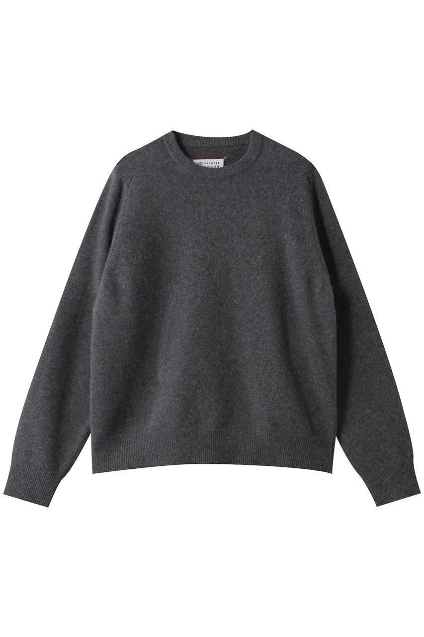 【メゾン マルジェラ/MAISON MARGIELA / MEN】の【MEN】クルーネック ウール セーター インテリア・キッズ・メンズ・レディースファッション・服の通販 founy(ファニー) 　ファッション　Fashion　メンズファッション　Fashion for Men　トップス・カットソー　Cut & Sew Tops　メンズシャツ　Shirts　シンプル　Simple, Minimal　スリーブ　Sleeve, Long Sleeve / Short Sleeve　セーター　Sweater, Knitwear　フィット　Fit, Slim Fit　ベーシック　Basic, Essential　リブニット　Rib Knit, Ribbed Knit　ロング　Long, Long-Length　チャコール|ID: prp329100004079398 ipo3291000000032913102