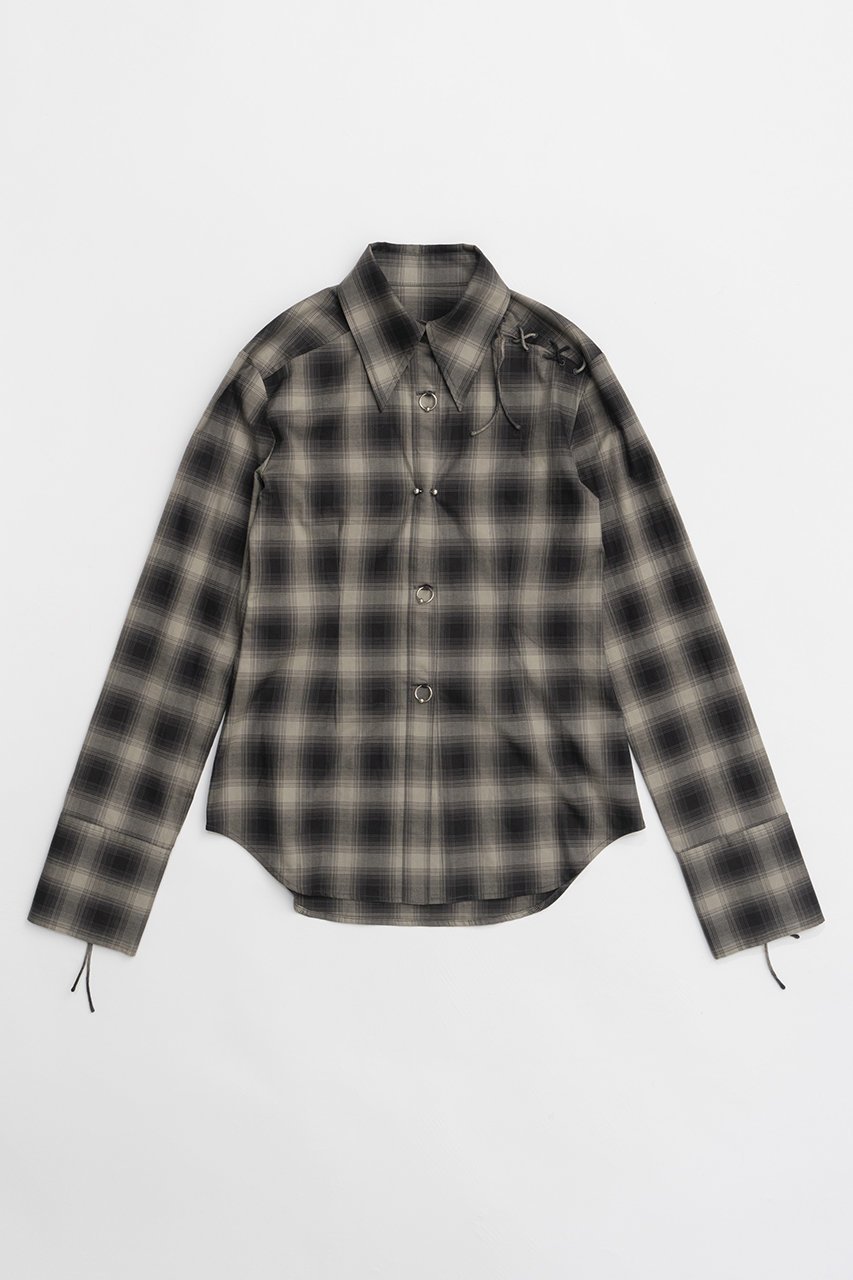 【プランク プロジェクト/PRANK PROJECT】のマルチチェックボディピアスシャツ / Multi Check Body Pierce Shirt 人気、トレンドファッション・服の通販 founy(ファニー) 　ファッション　Fashion　レディースファッション　WOMEN　トップス・カットソー　Tops/Tshirt　シャツ/ブラウス　Shirts/Blouses　インナー　Inner　ジャケット　Jacket　スウェット　Sweat　スリーブ　Sleeve　チェック　Check　ロング　Long　今季　This Season　夏　Summer　秋　Autumn/Fall　羽織　Haori　 other-1|ID: prp329100004079416 ipo3291000000027563767